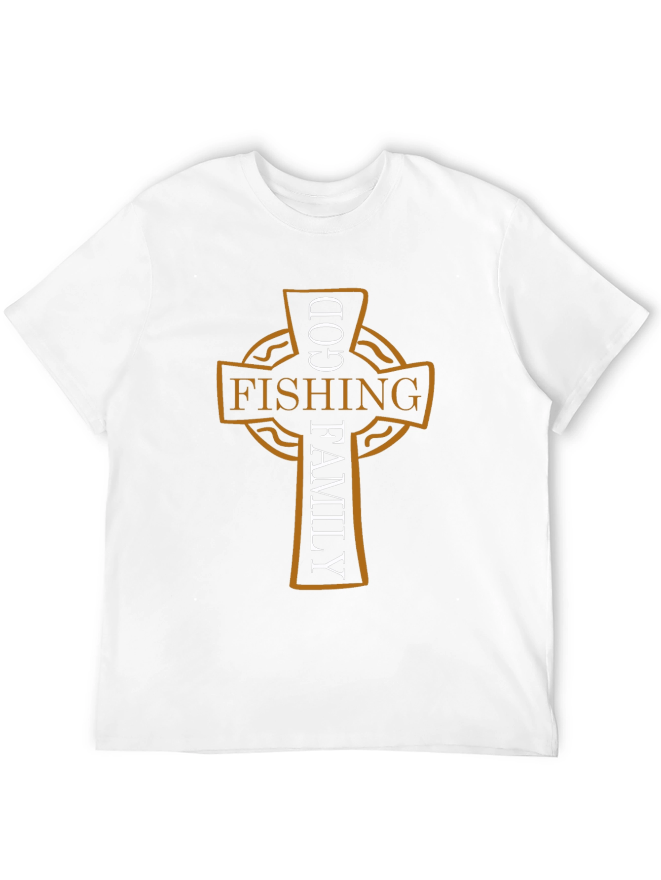 Black God Fishing Family Cross Graphic Black Tee view 12