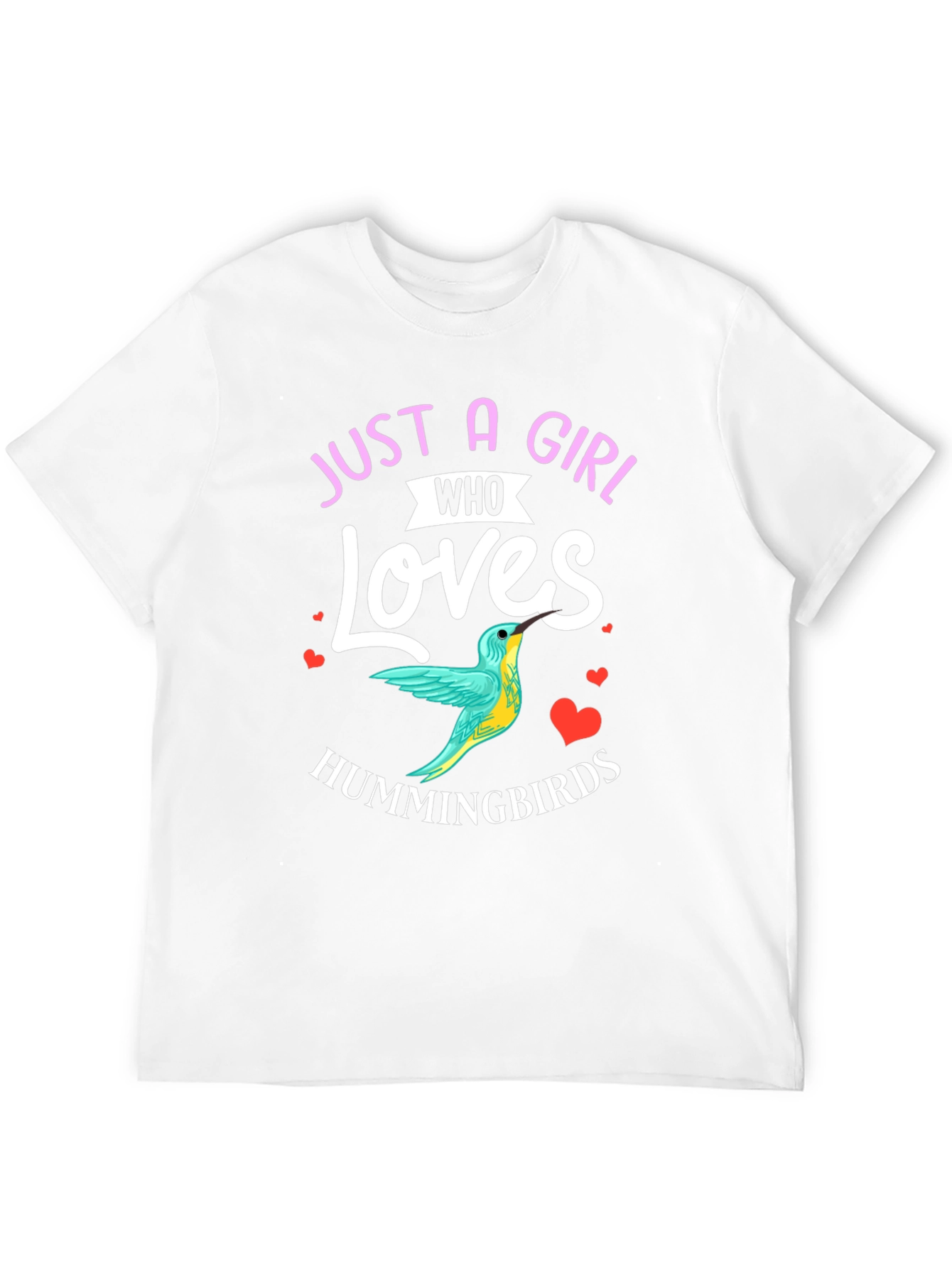Black Hummingbird Lover T-Shirt - Just A Girl Who Loves Hummingbirds view 12
