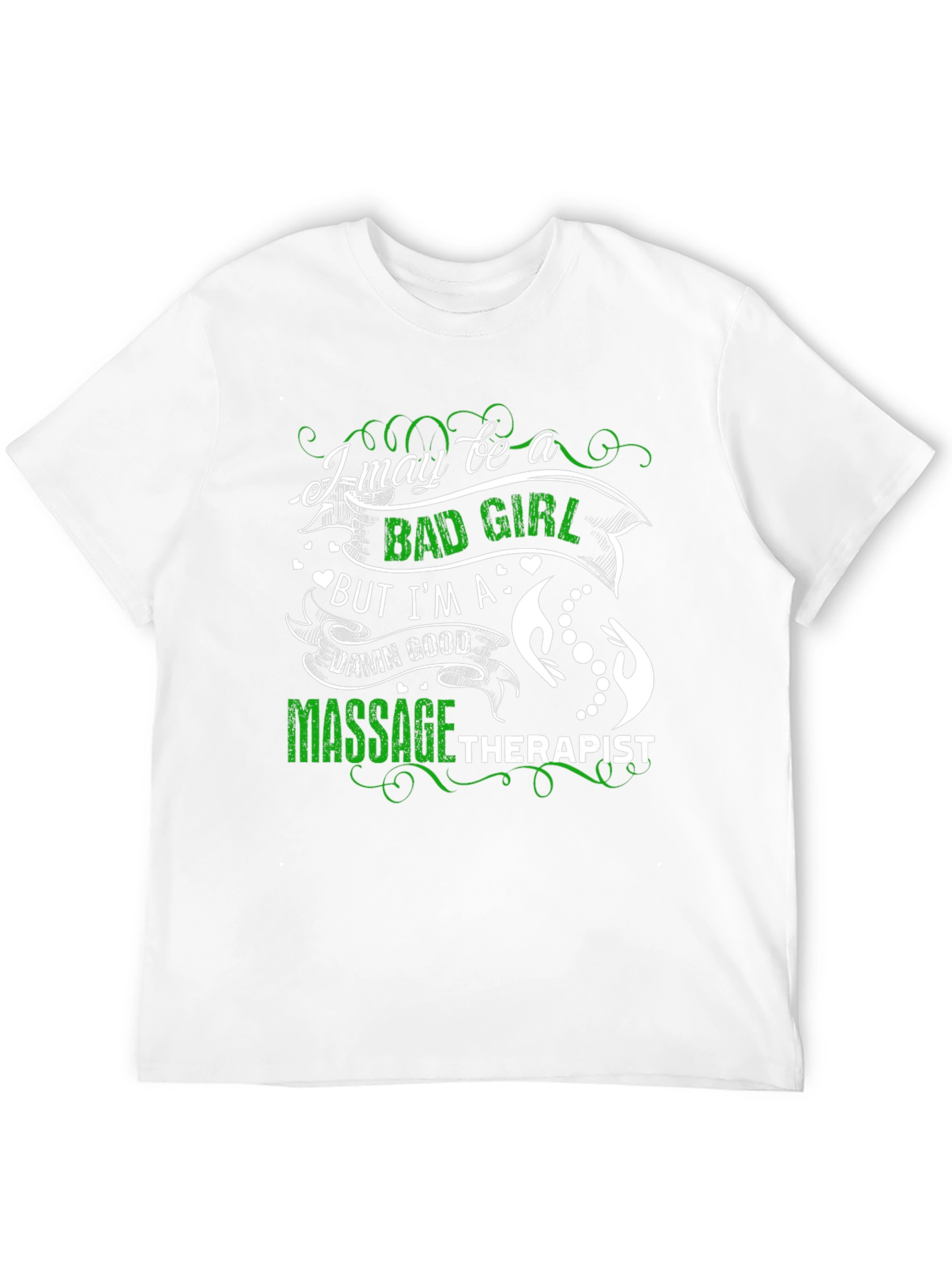 Black Bad Girl Massage Therapist T-Shirt view 12