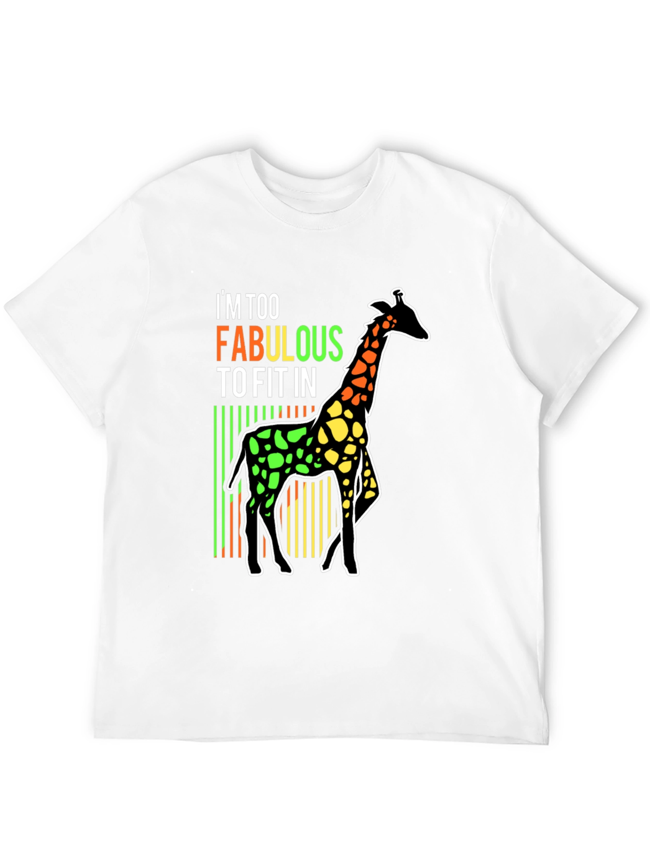 Black Fabulous Giraffe T-Shirt - Unique Design view 12
