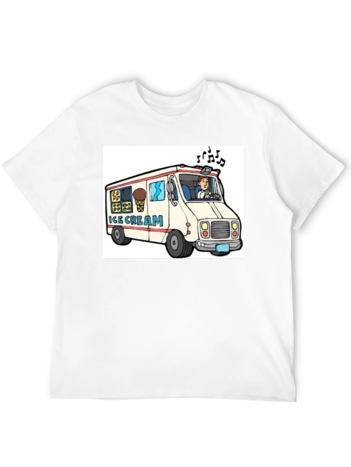 Black Ice Cream Truck Graphic Tee - Fun Summer Shirt view 12