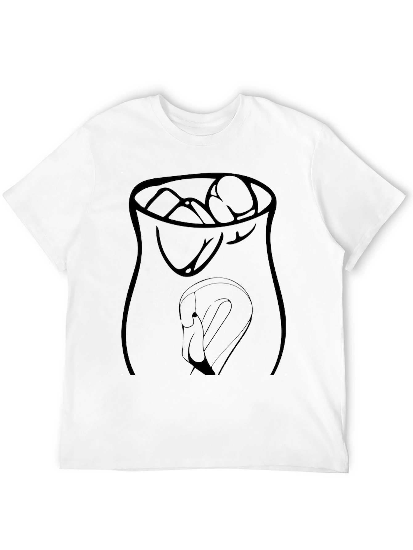 Black Abstract Graphic Print Men's Black T-Shirt view 12