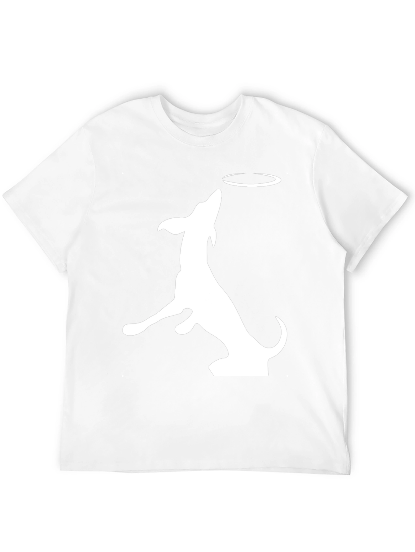 Black Dog Catching Frisbee Graphic Tee view 12