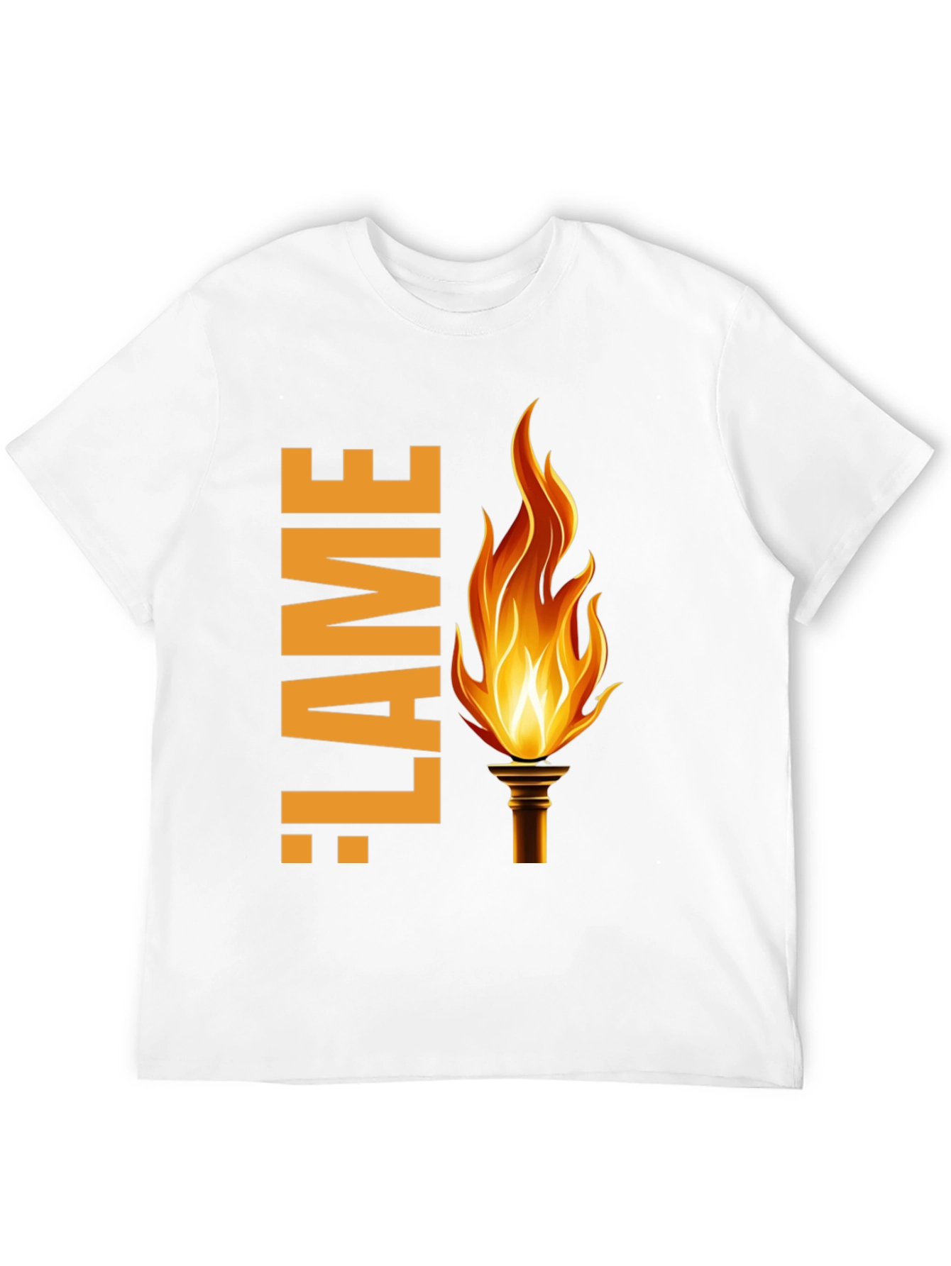 Black Flame Graphic Print Black T-Shirt view 12