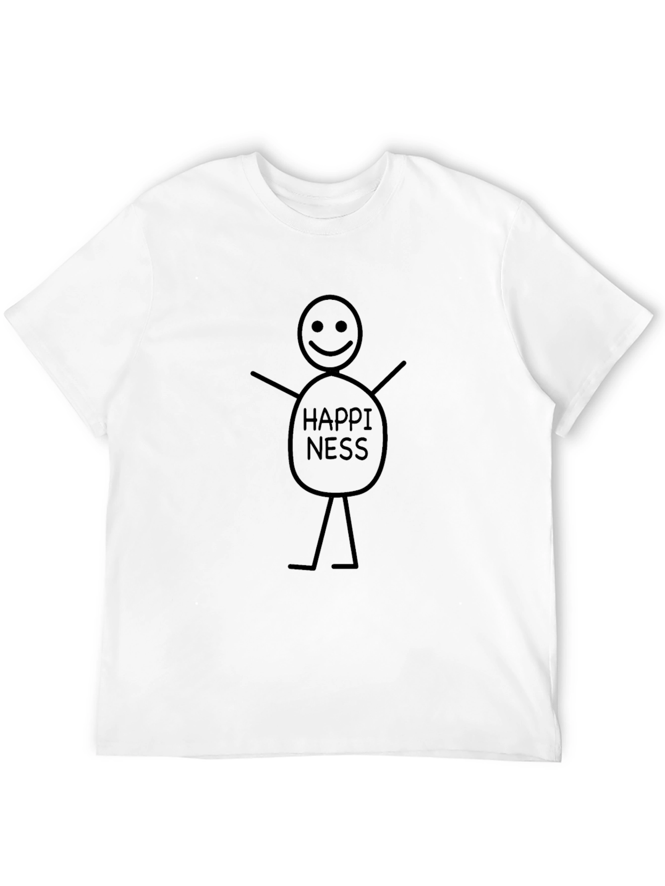 Black Happiness Graphic T-Shirt - Casual Comfort view 12