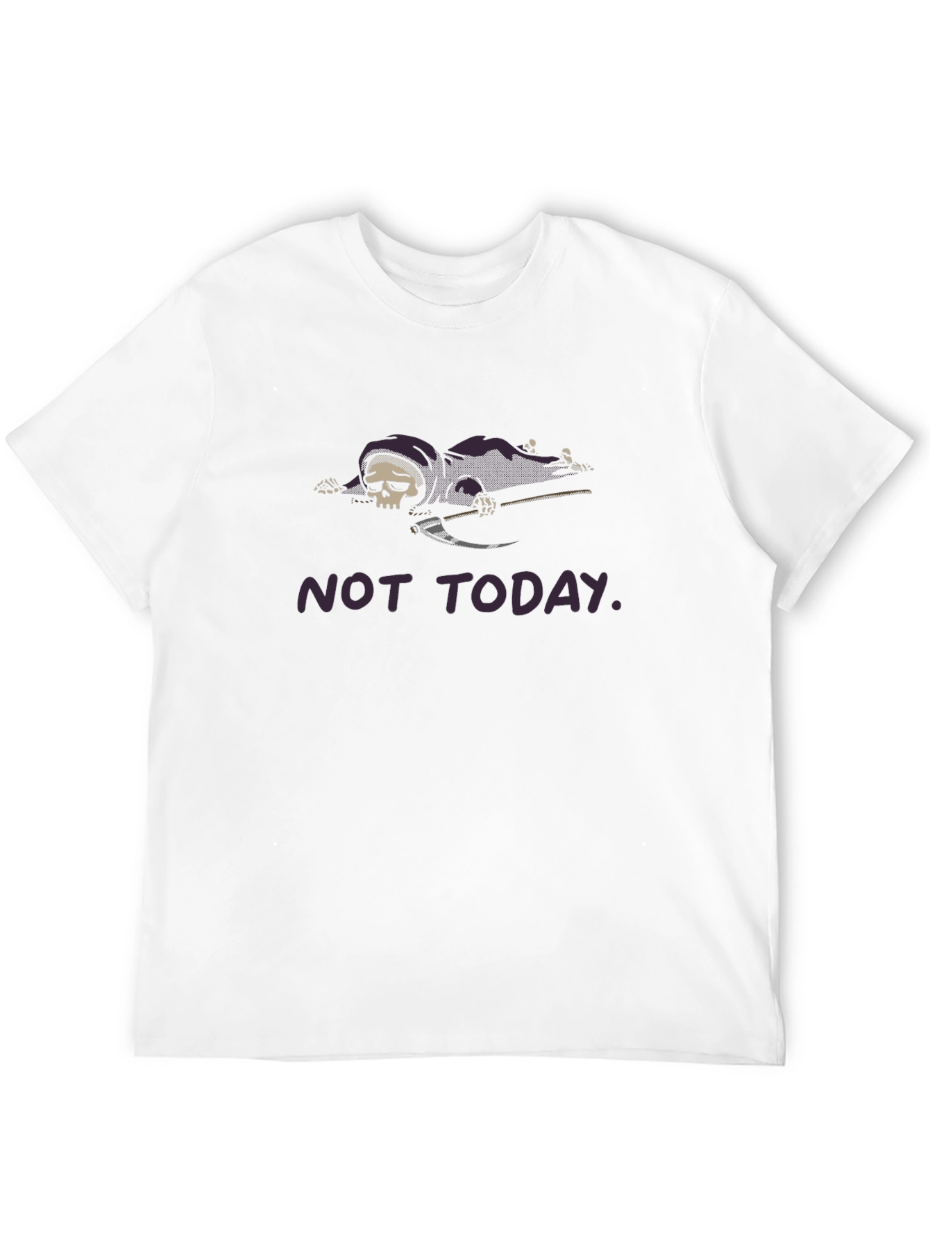 Black Not Today Graphic T-Shirt, Dark Humor Tee view 12
