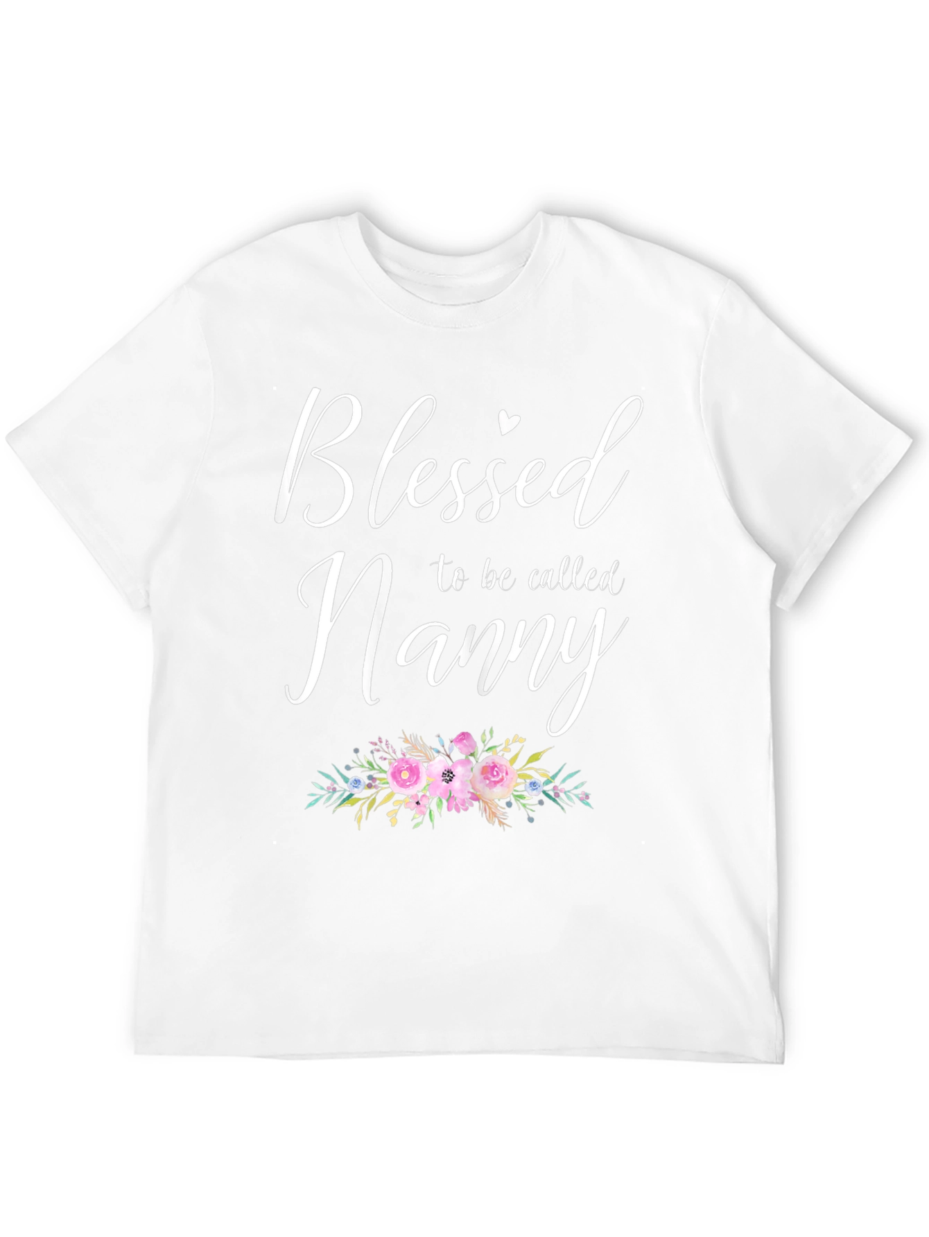 Black Blessed Nanny Graphic Tee - Floral Design view 12