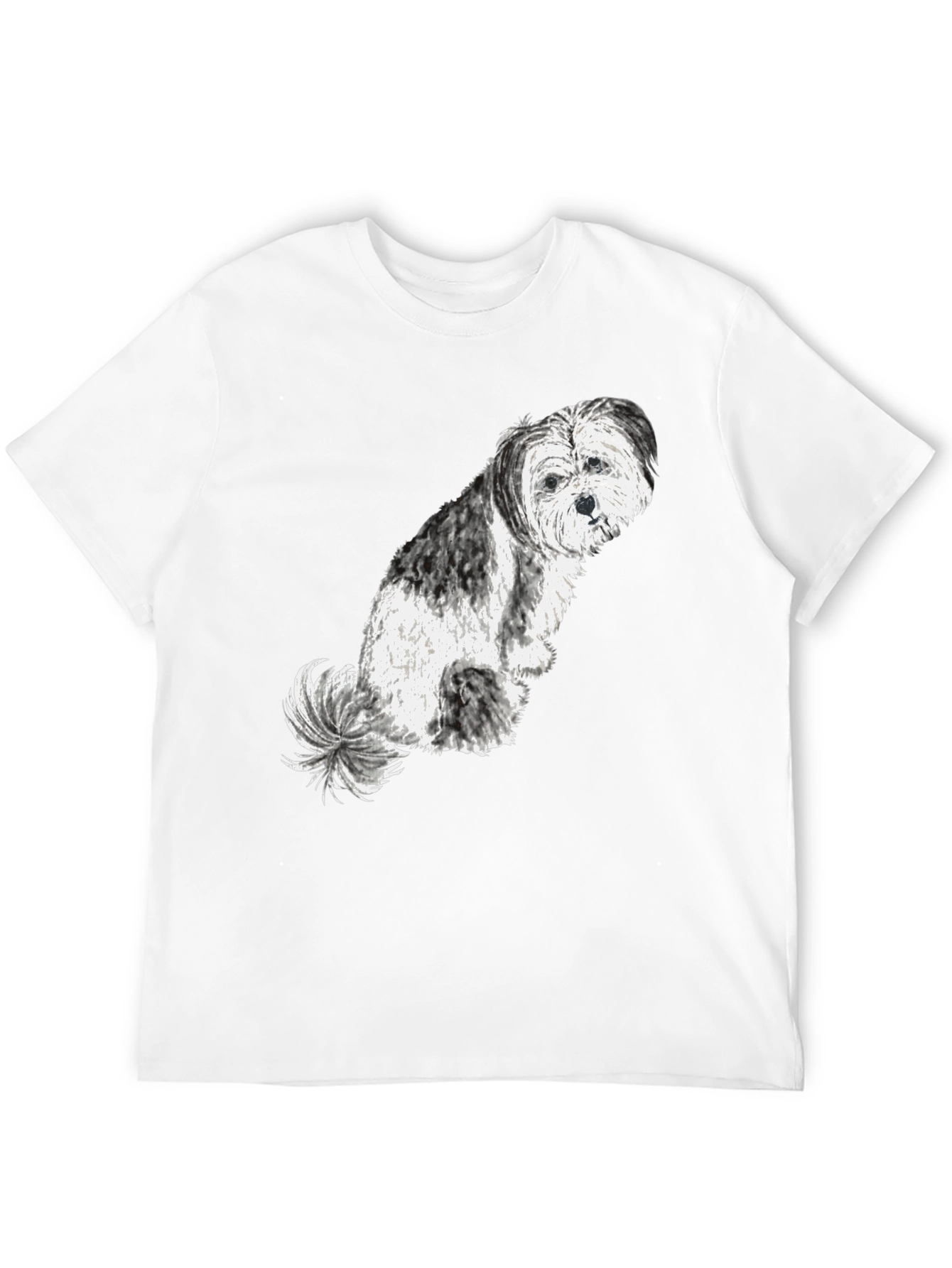 Black Dog Lover Tee - Cute Shih Tzu Graphic T-Shirt view 12