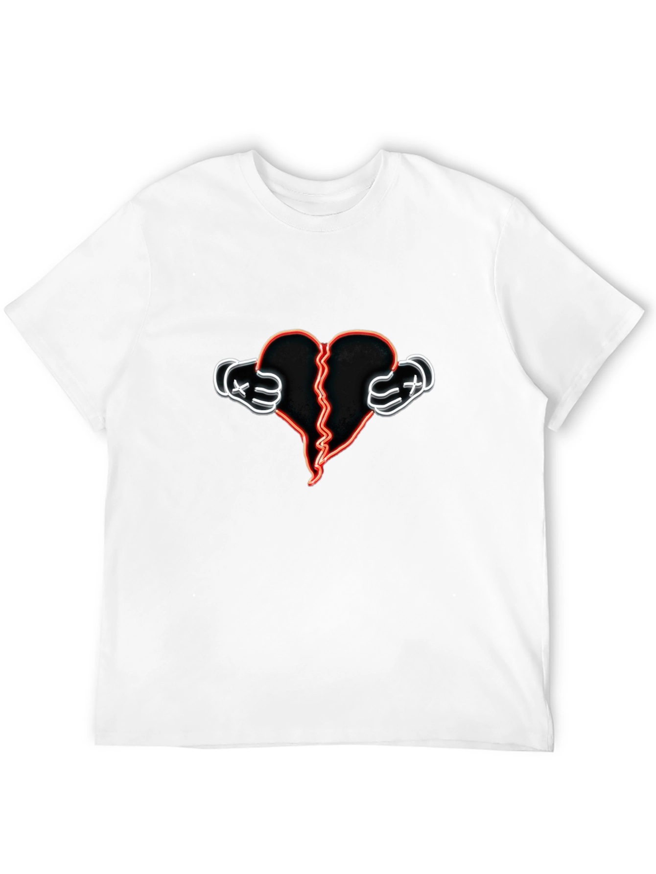Black Broken Heart Graphic Tee view 12