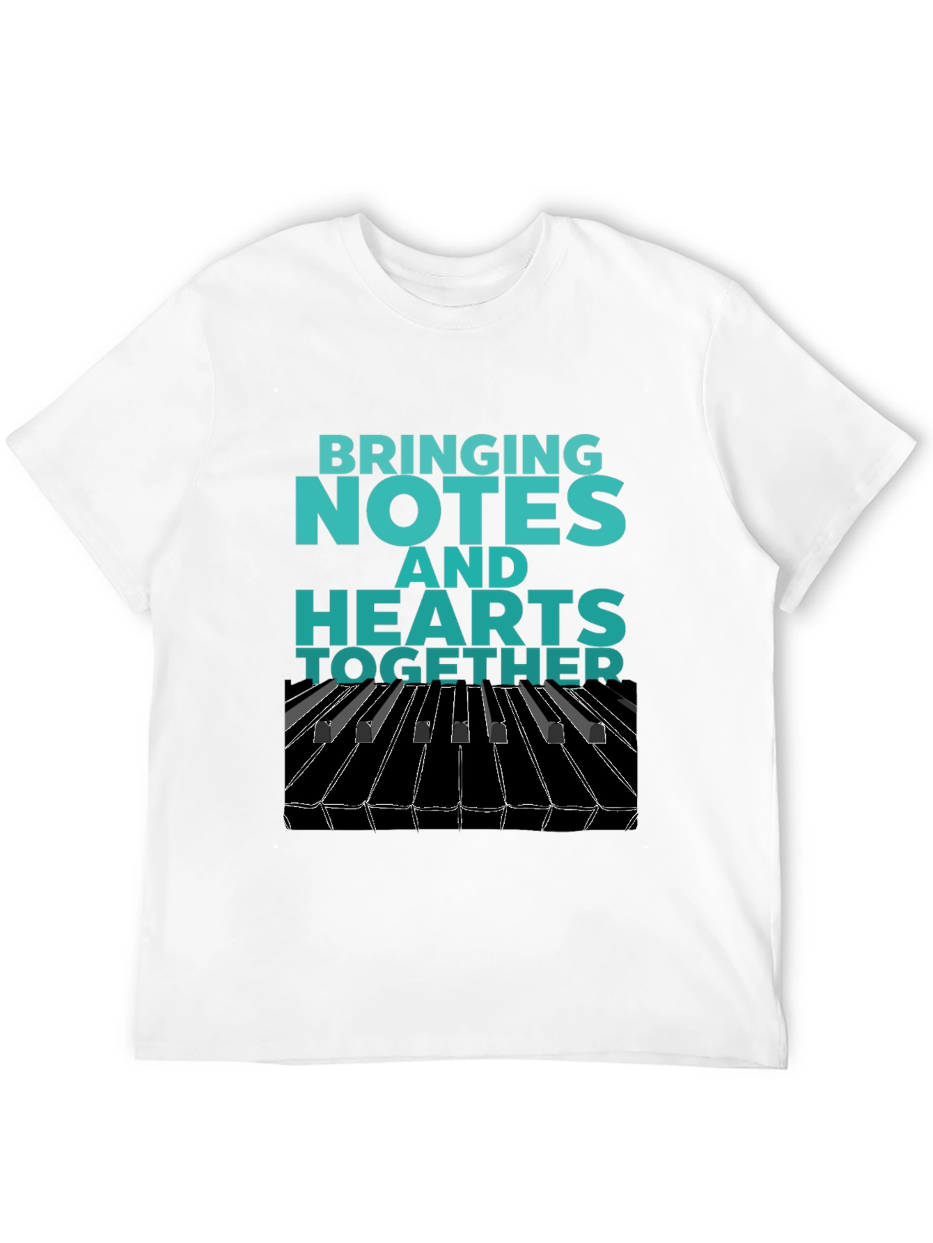 Black Music Lover's Tee: Notes & Hearts Together view 12