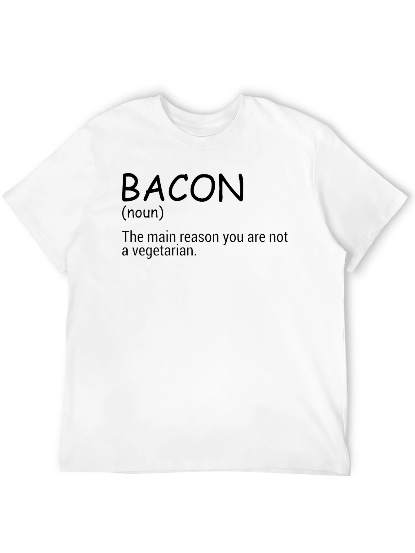 Black Bacon Definition Graphic T-Shirt - Funny Foodie Tee view 12