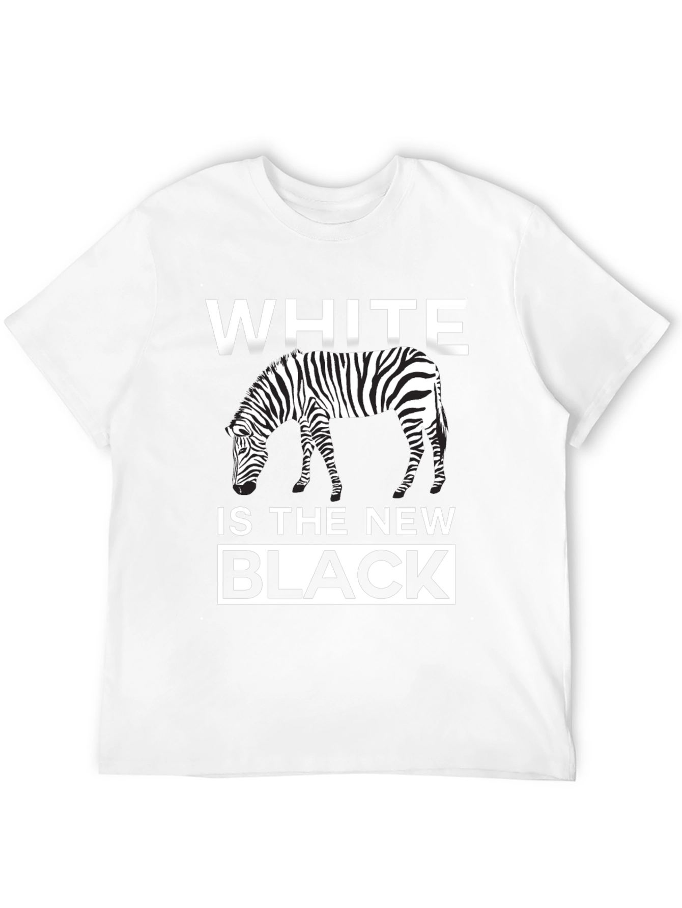 Black White Is The New Black Zebra Graphic T-Shirt view 12