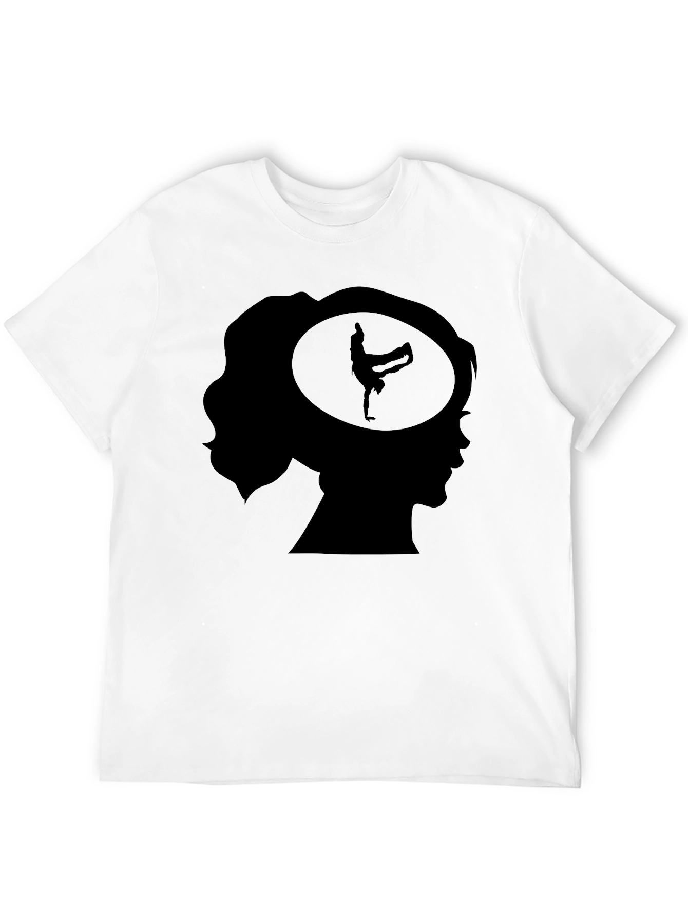 Black Breakdancer Mind T-Shirt - Black Graphic Tee view 12