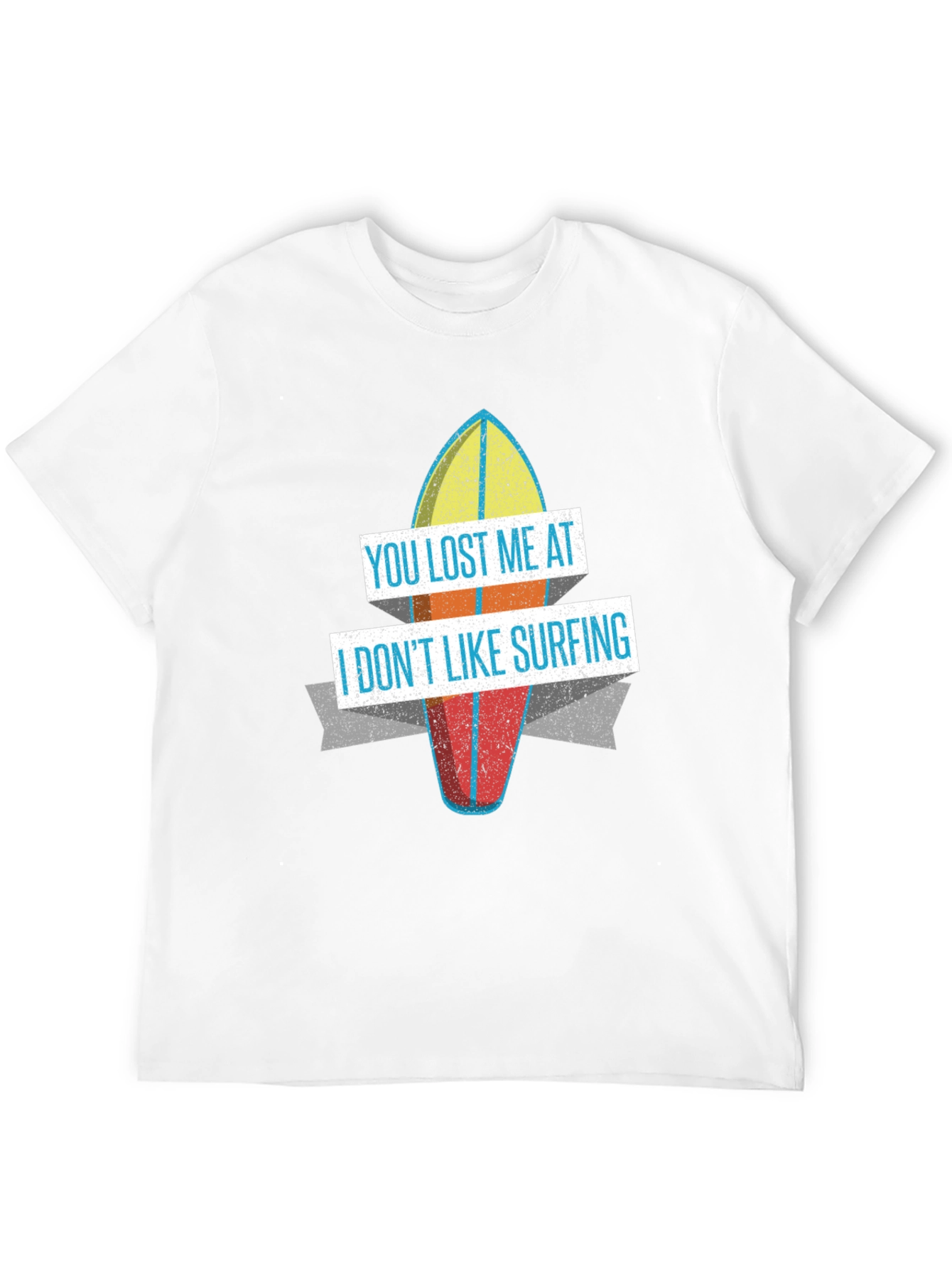 Black Funny "You Lost Me at Surfing" Graphic T-Shirt view 12