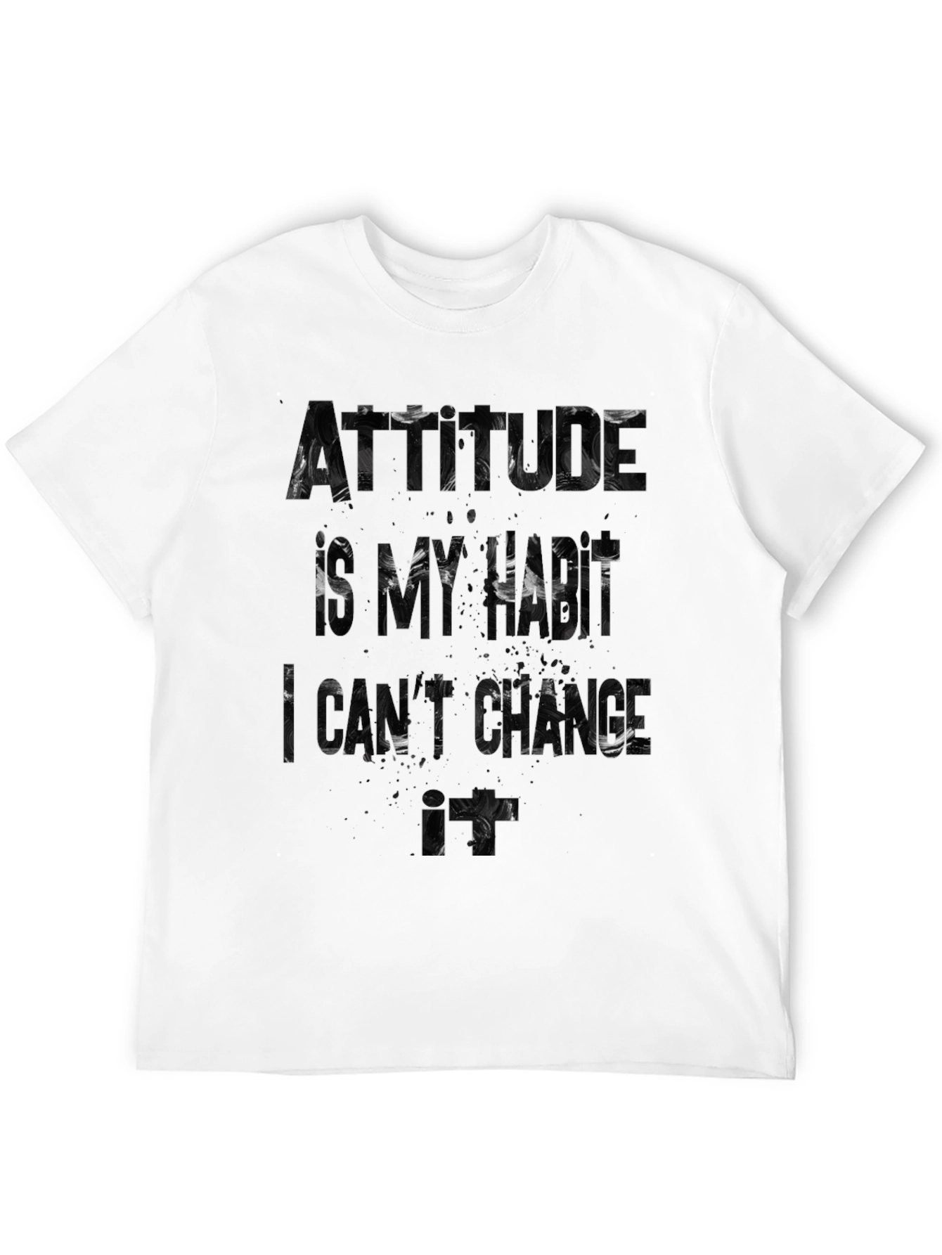 Black Attitude is My Hustle Graphic T-Shirt - Black view 12