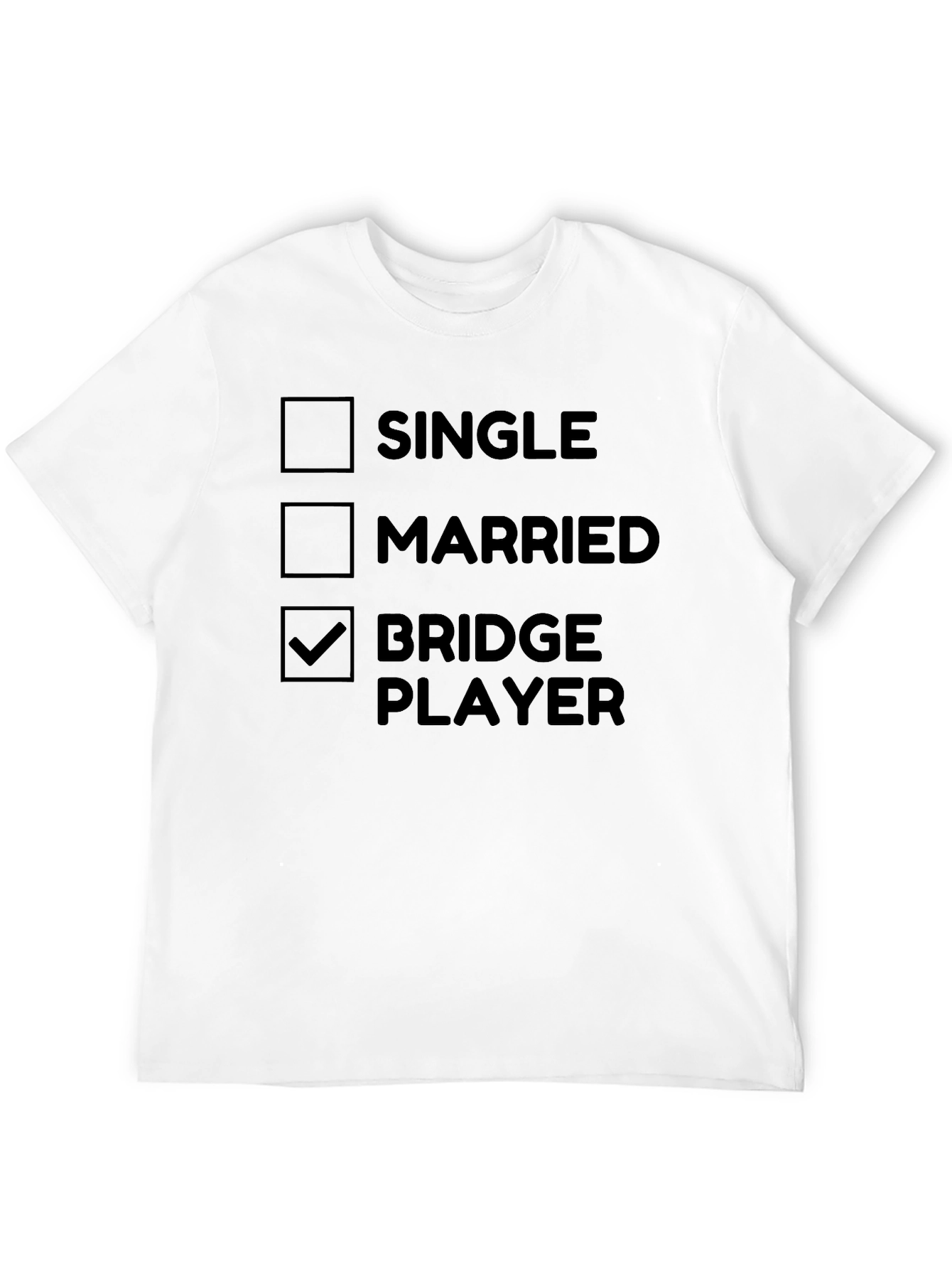 Black Funny Bridge Player T-Shirt view 12