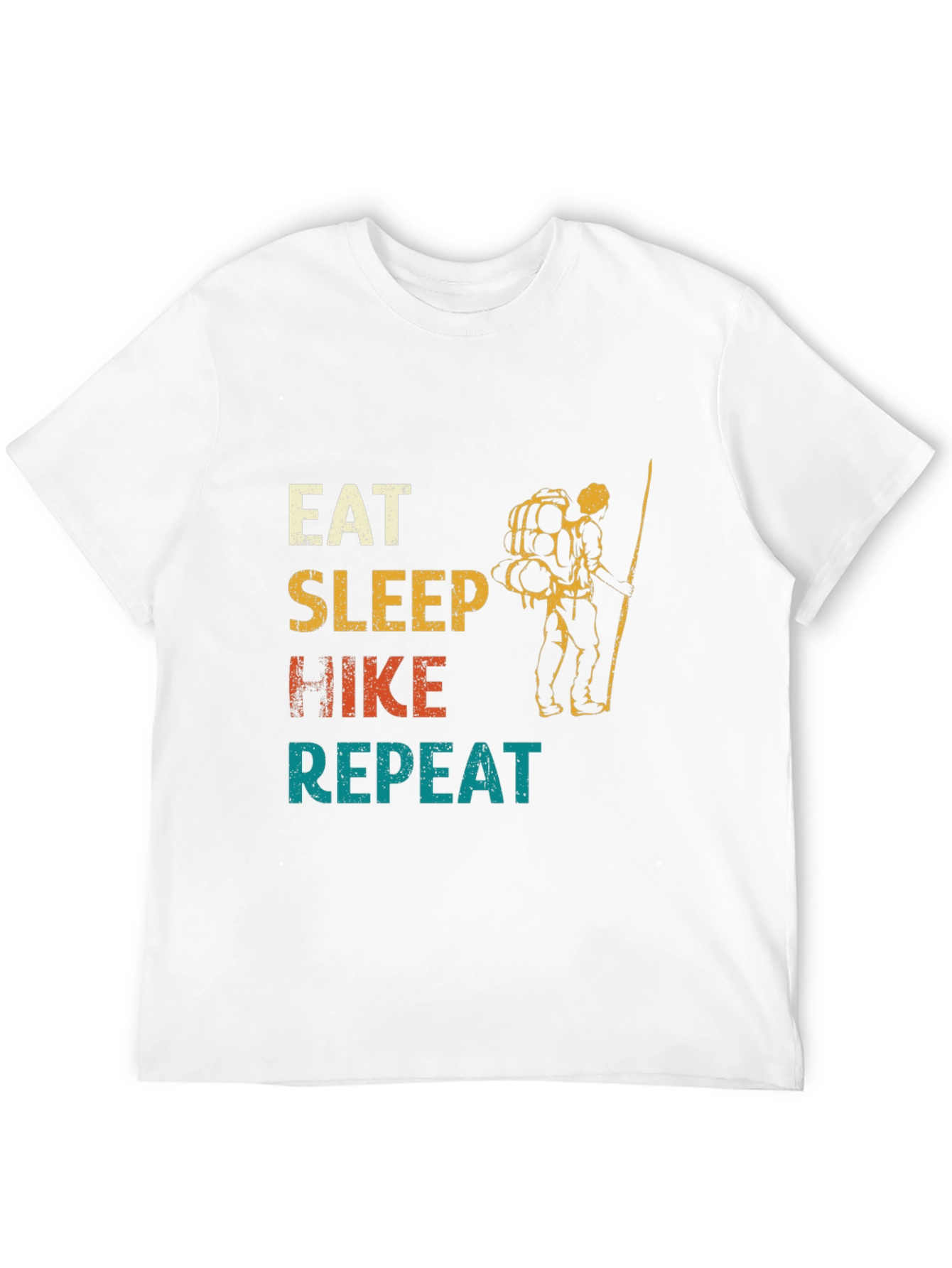 Black Eat Sleep Hike Repeat Graphic Tee view 12
