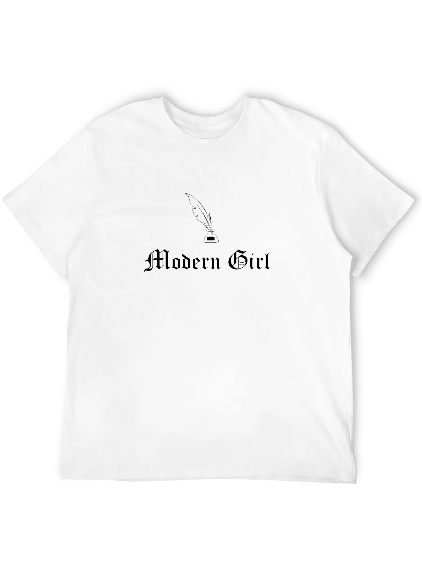 Black Modern Girl Black T-Shirt - Gothic Style view 12