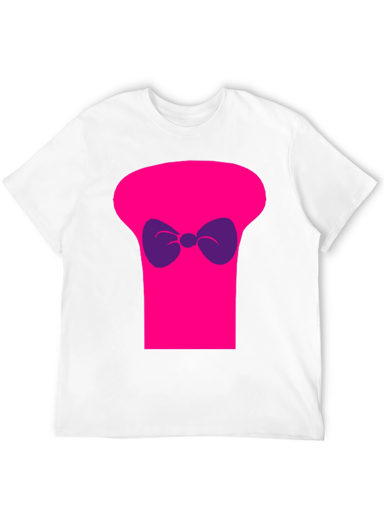 Black Funny Pink Top Hat Bow Tie Graphic T-Shirt view 12