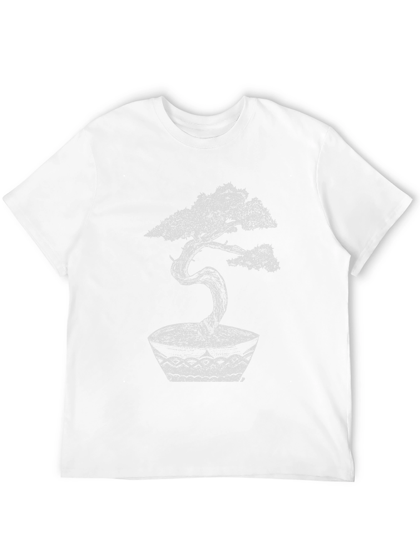 Black Bonsai Tree Graphic Tee - Artistic Black T-Shirt view 12