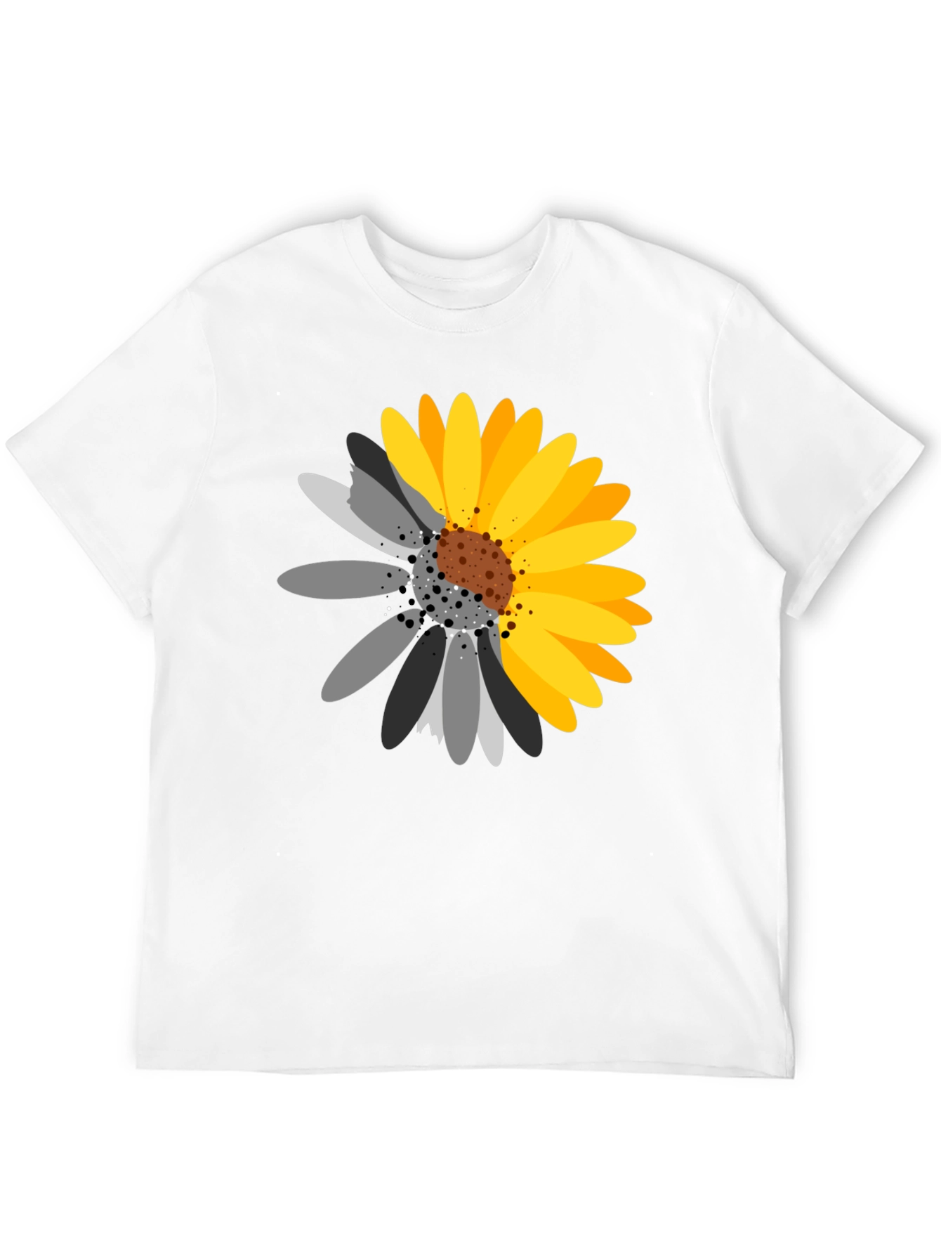Black Black T-Shirt with Sunflower Graphic view 12