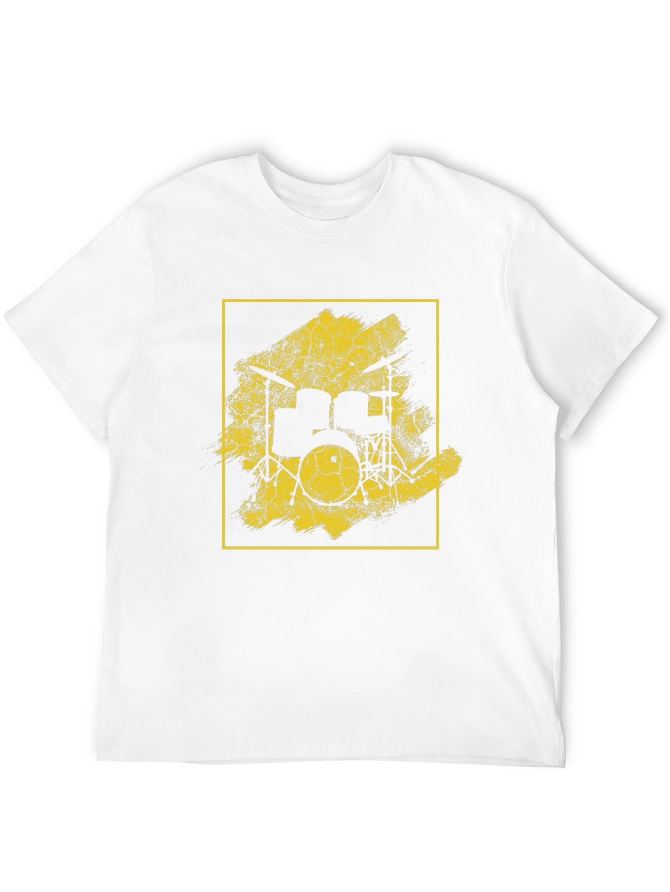 Black Vintage Drum Kit Graphic Tee - Black Cotton Blend view 12