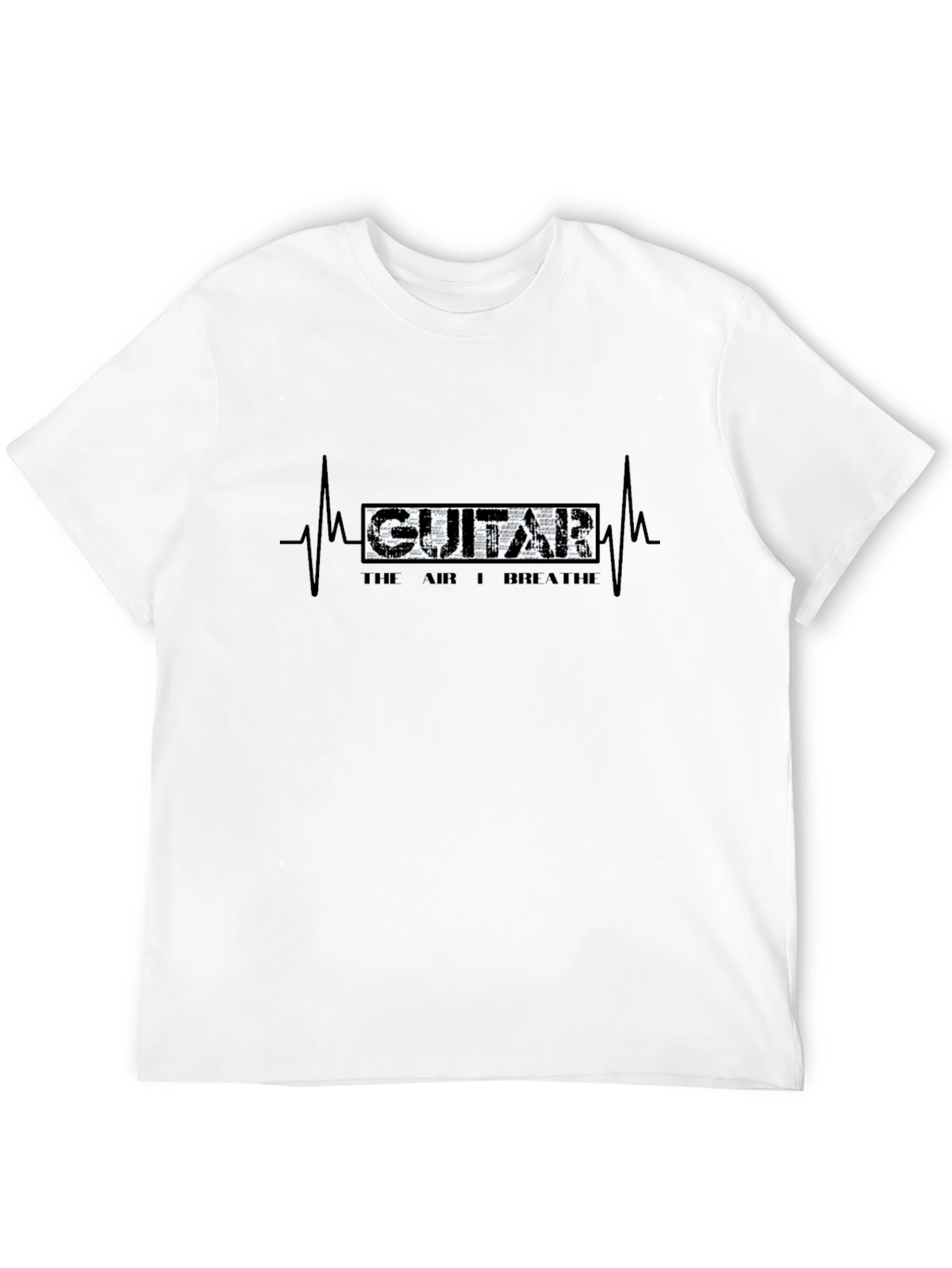 Black Guitar is the Air I Breathe Graphic T-Shirt view 12