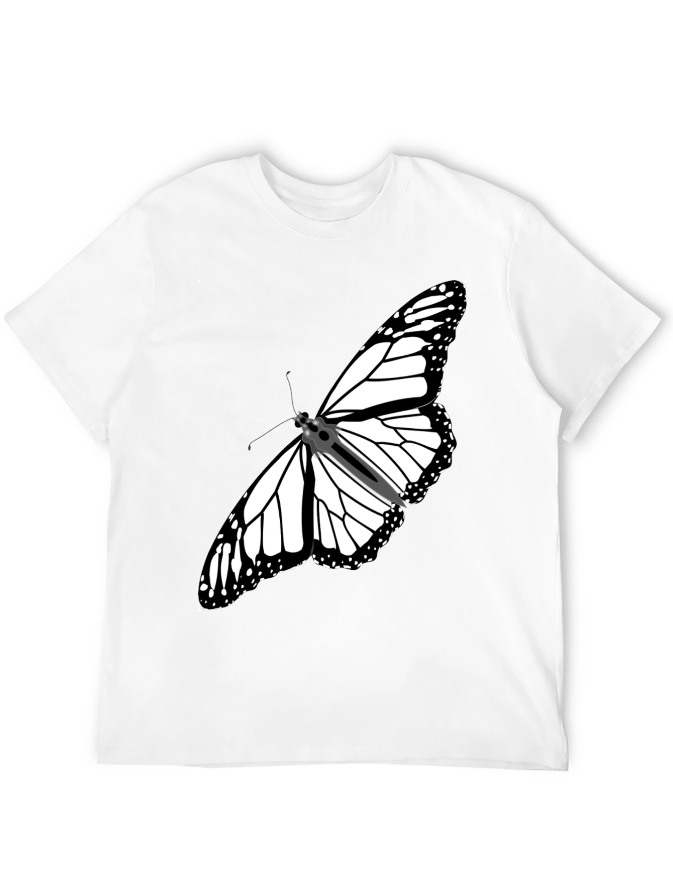 Black Butterfly Graphic Tee - Stylish Black Cotton T-Shirt view 12
