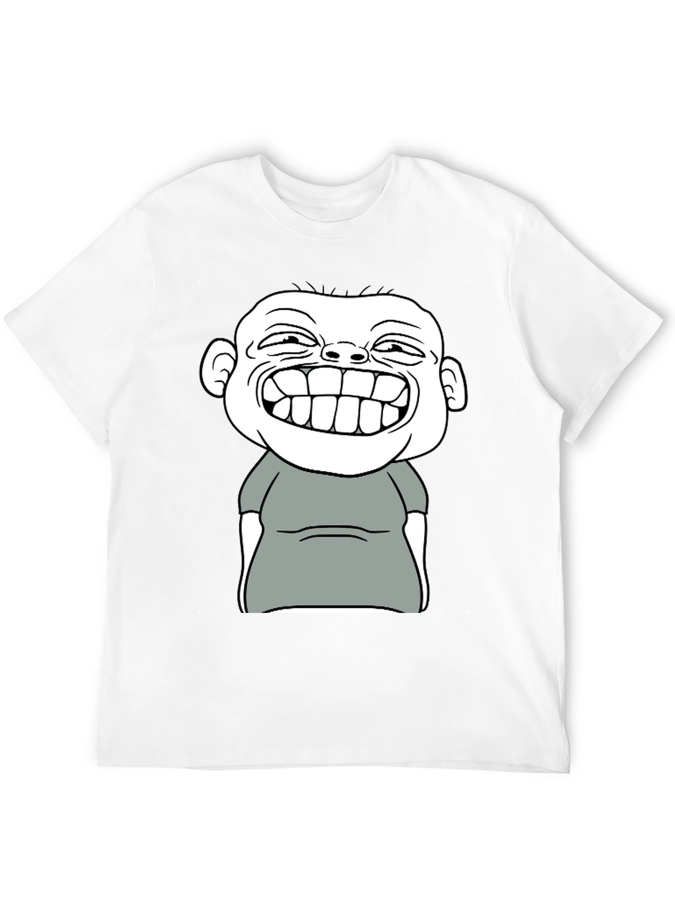 Black Funny Cartoon Graphic T-Shirt - Black Cotton Tee view 12