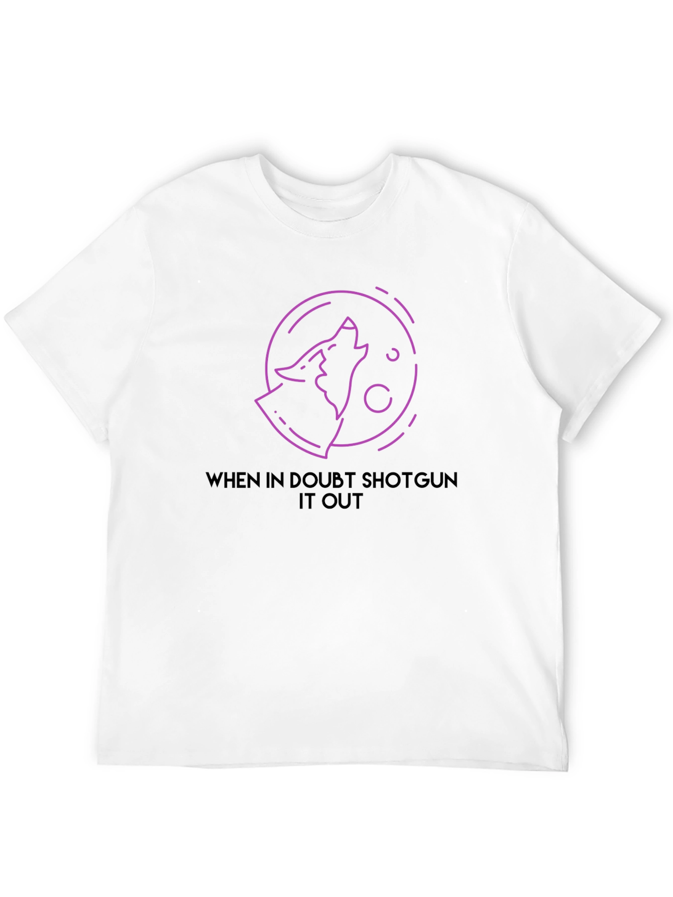 Black Wolf Howl Graphic Tee - When In Doubt Shotgun It Out view 12