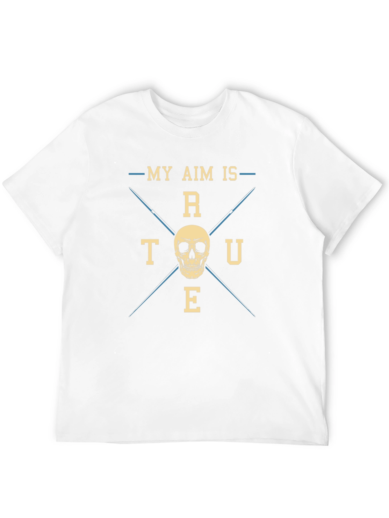 Black My Aim is True Skull Graphic Tee - Black view 12