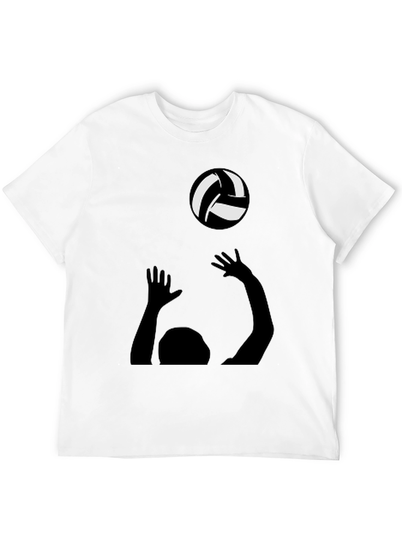 Black Volleyball Player Graphic Tee - Black Cotton Shirt view 12