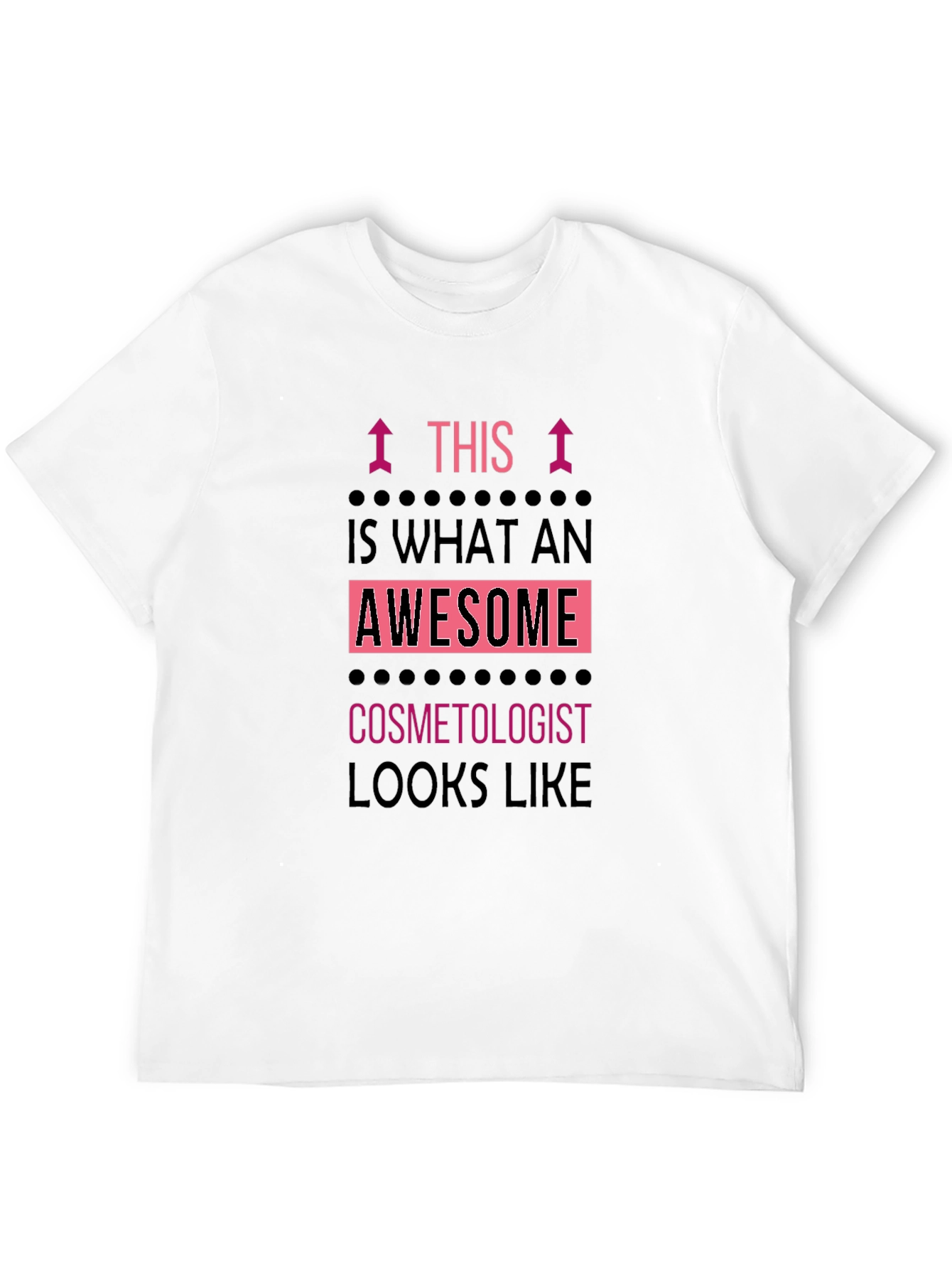 Black Awesome Cosmetologist T-Shirt, Black Graphic Tee view 12