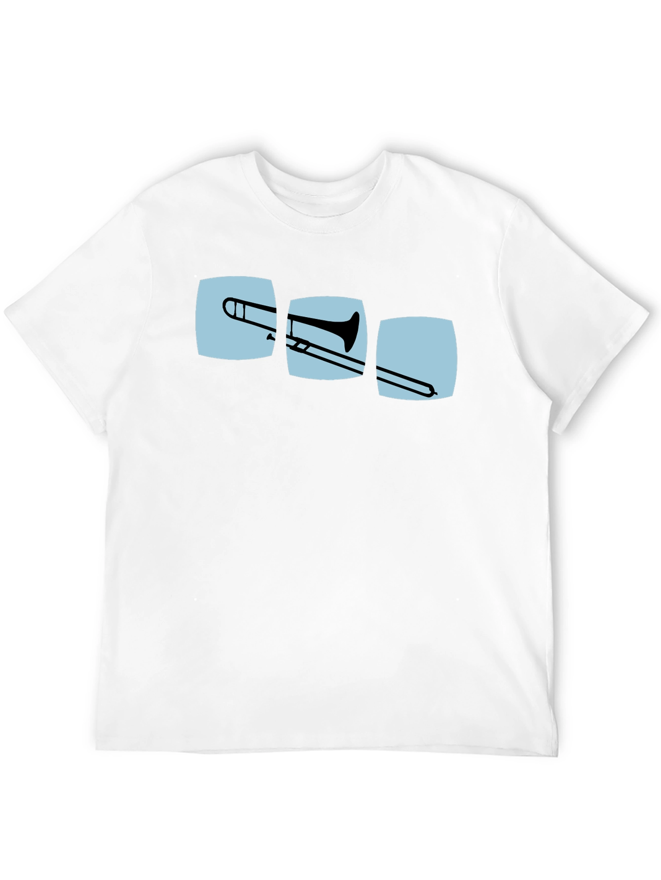 Black Trombone Graphic Print Black T-Shirt view 12