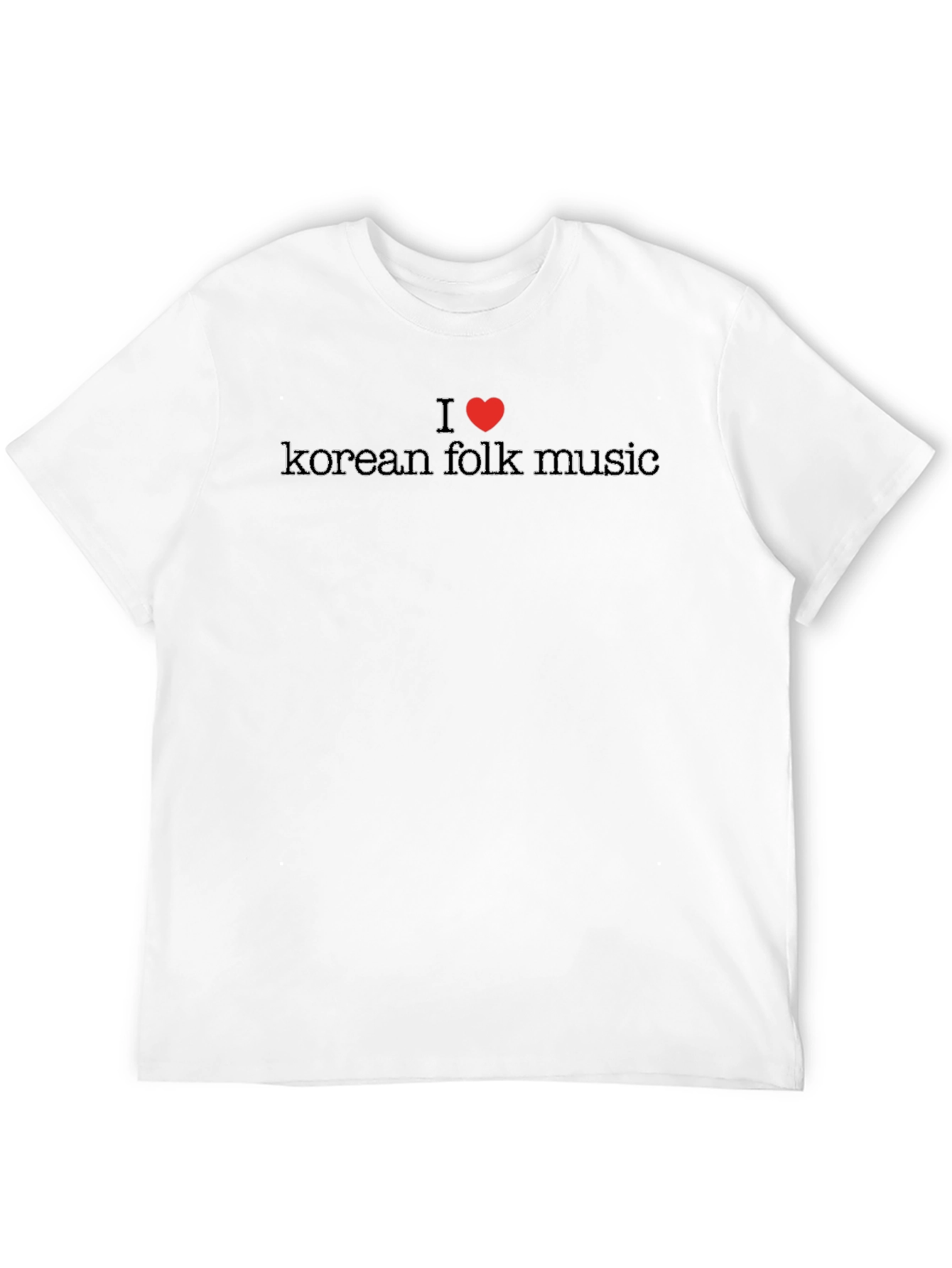 Black I Heart Korean Folk Music Tee - Stylish Comfort view 12