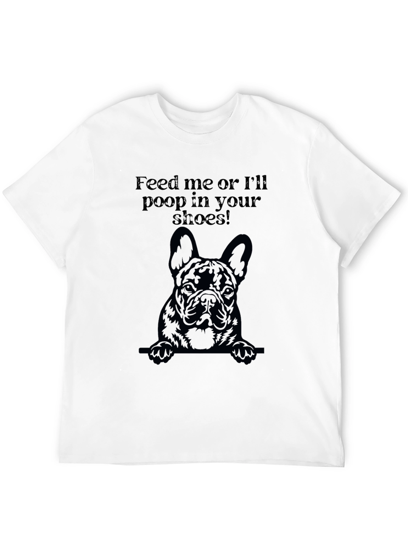 Black Feed Me Dog Graphic T-Shirt view 12