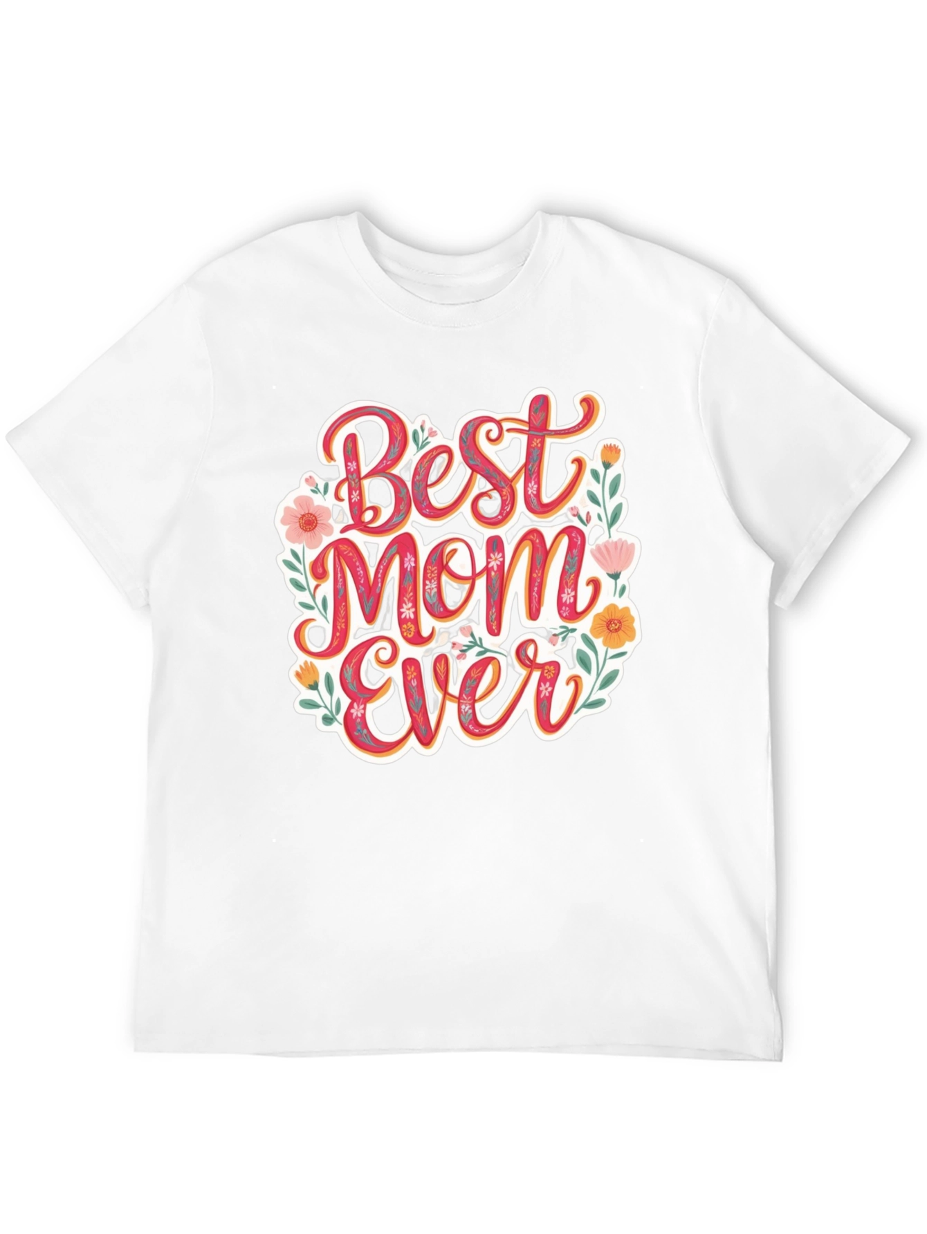 Black Best Mom Ever Floral T-Shirt view 12