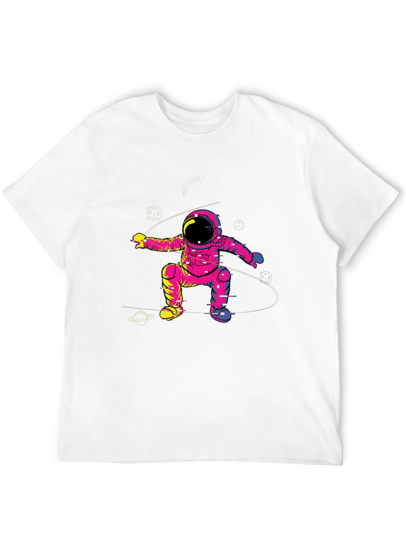Black Astronaut Graphic Tee - Galaxy Explorer T-Shirt view 12
