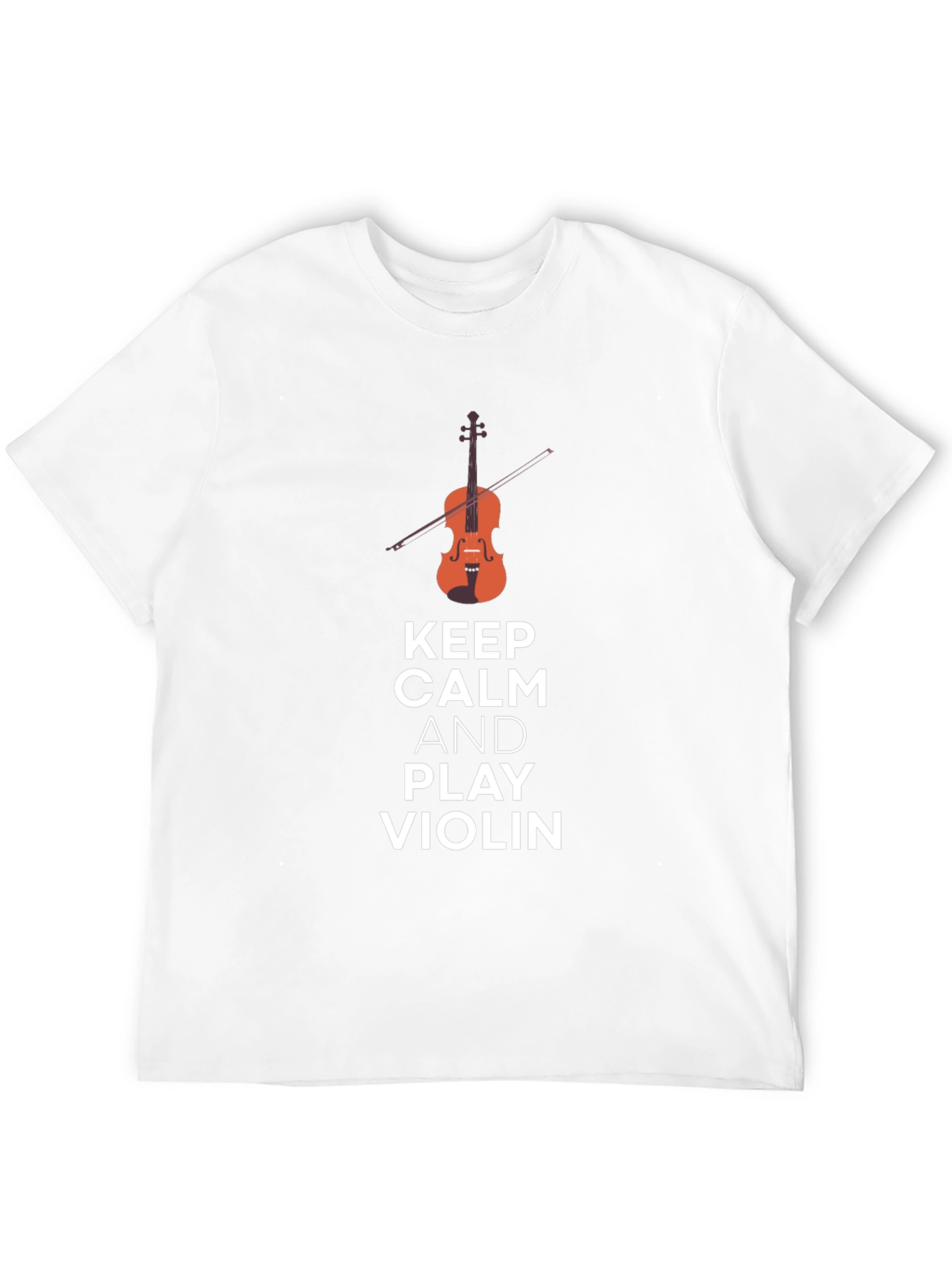 Black Keep Calm and Play Violin Graphic Tee - Black view 12