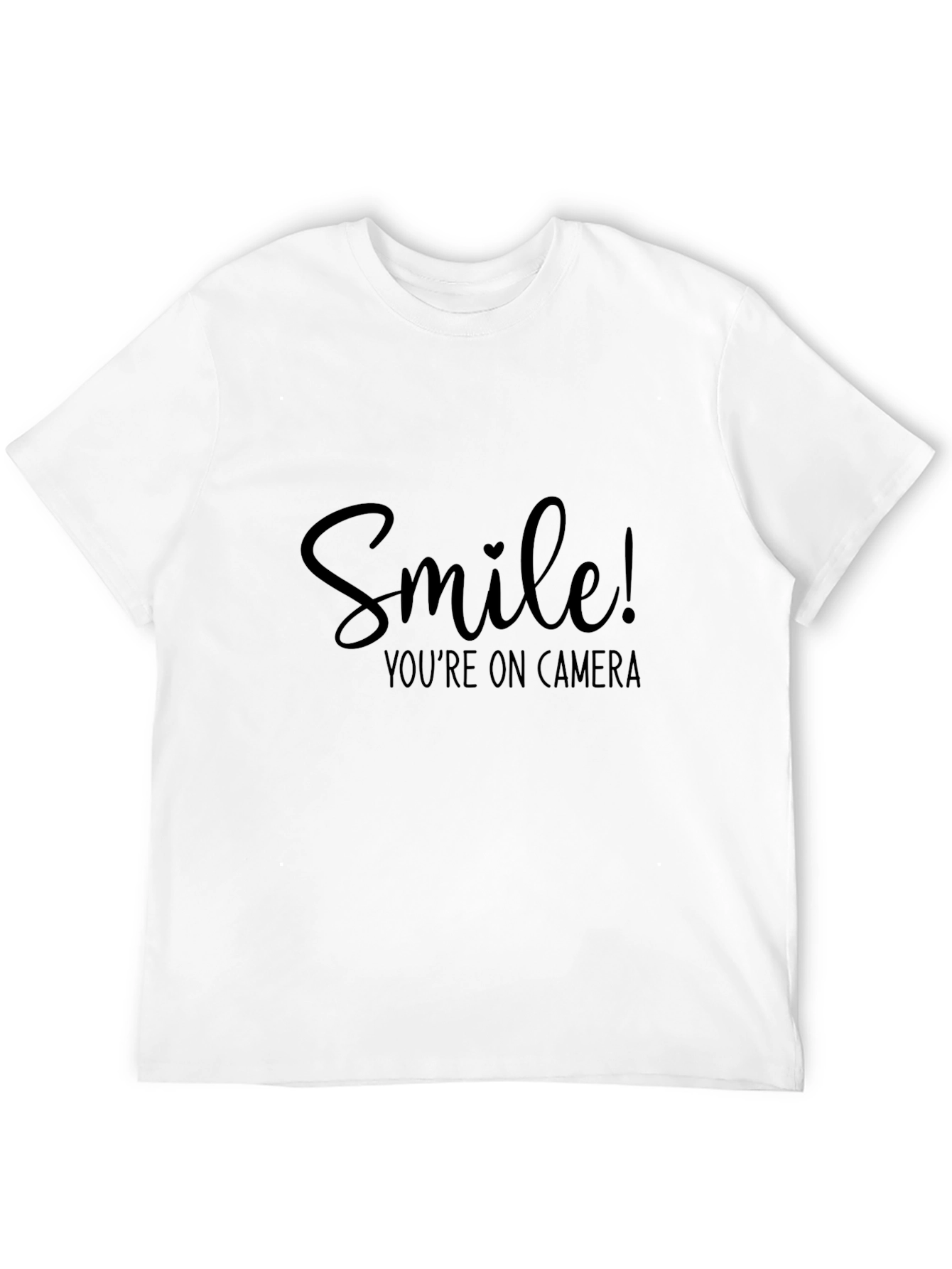 Black Smile You're On Camera Black T-Shirt view 12