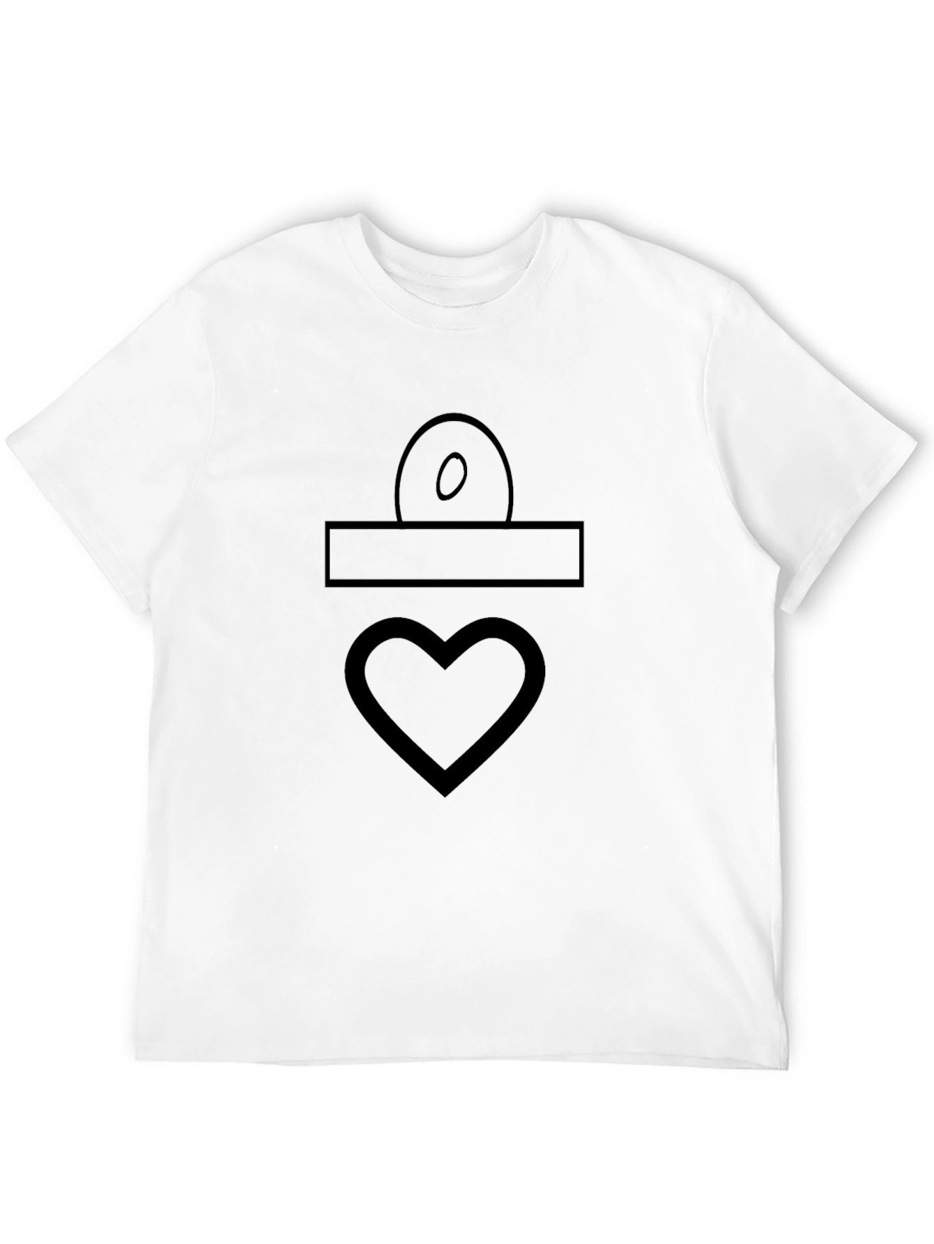 Black Heart Symbol Graphic Black T-Shirt view 12