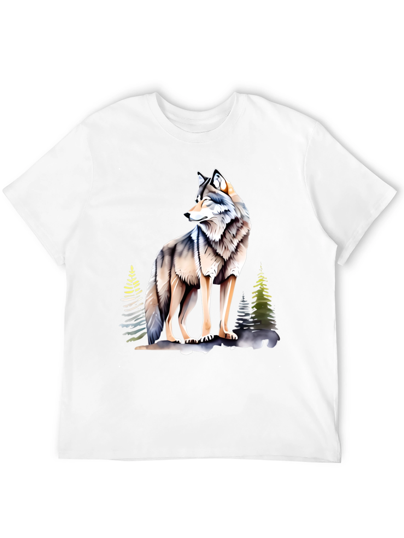 Black Wolf Graphic Tee - Cool Nature Design view 12