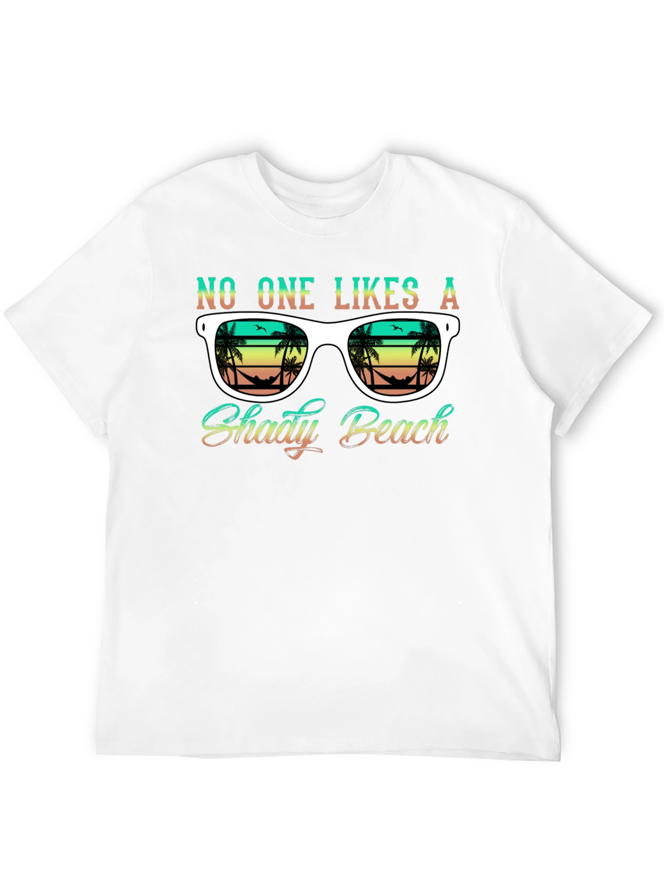 Black Shady Beach Sunglasses Graphic T-Shirt view 12