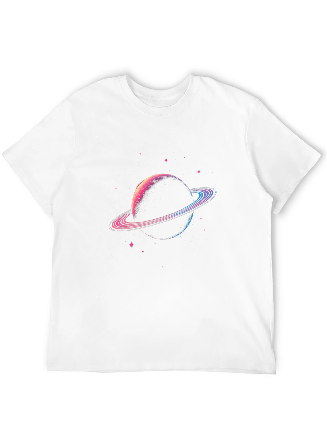 Black Planet Saturn Graphic T-Shirt - Black Cotton Blend view 12