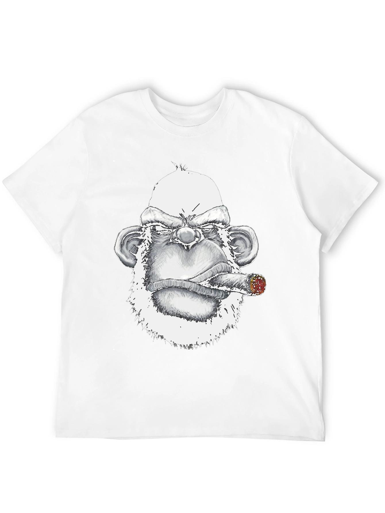 Black Grumpy Gorilla Tee: Bold Graphic Print view 12