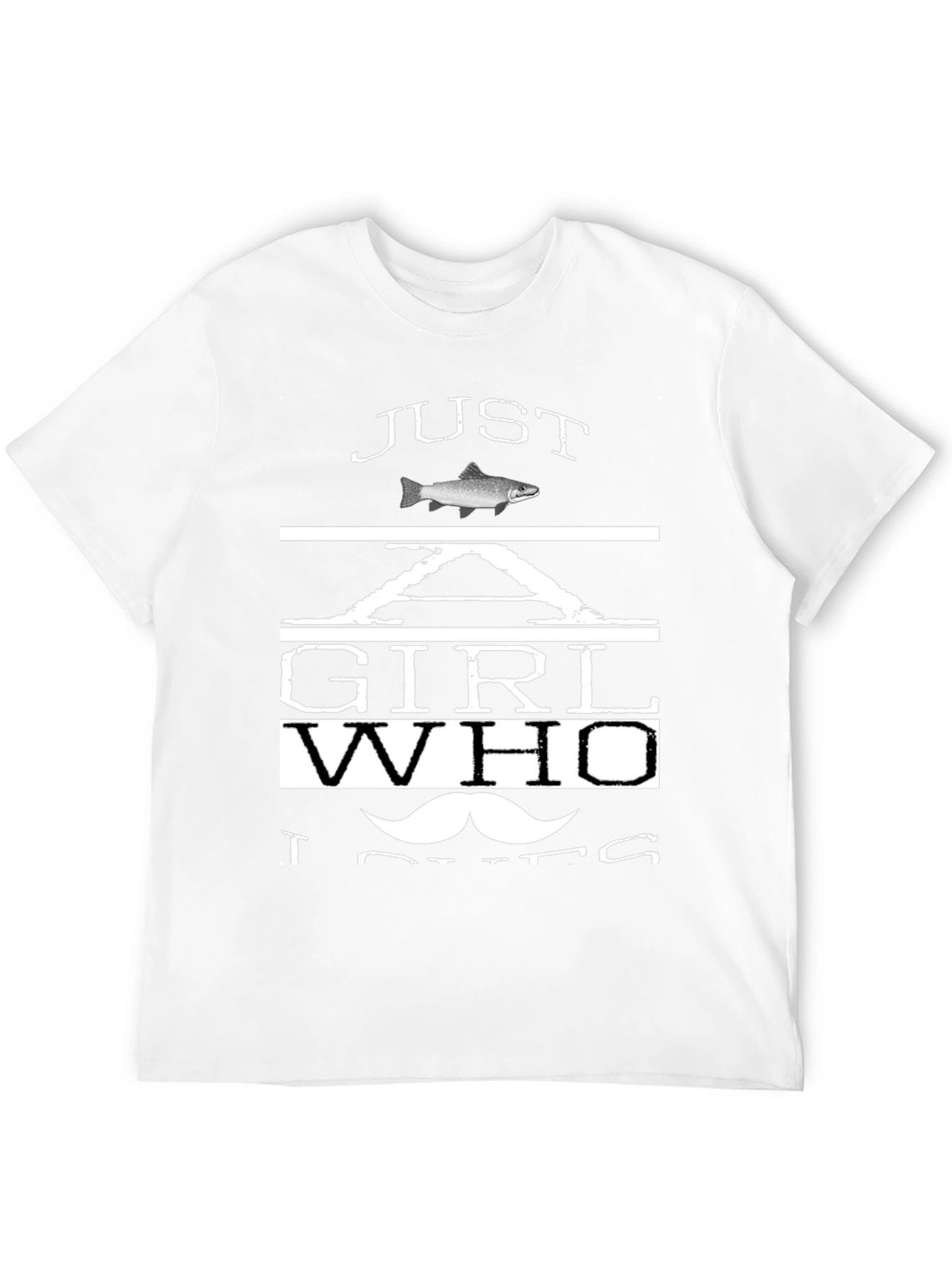 Black Just A Girl Who Loves Fish T-Shirt view 12