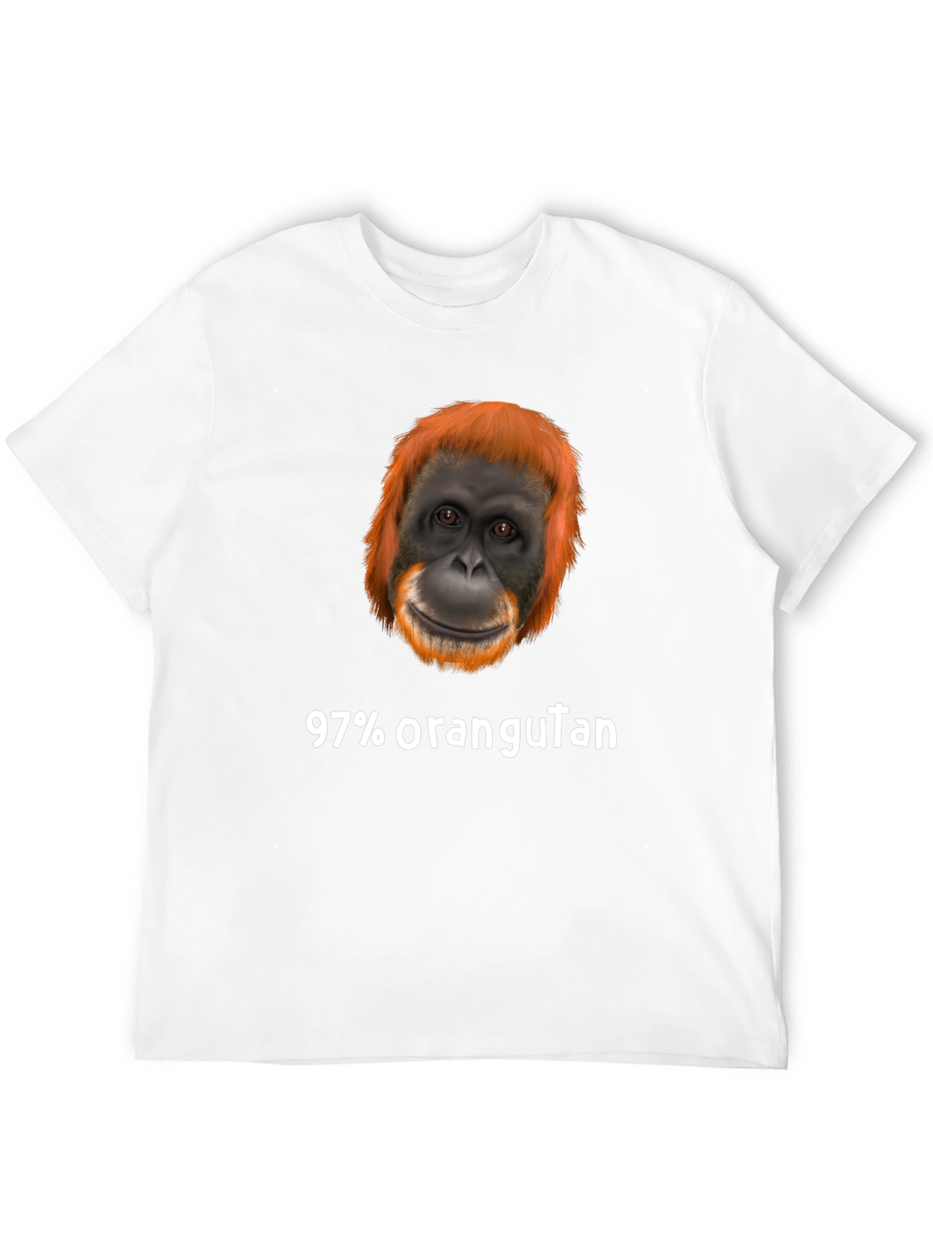Funny 97% Orangutan Graphic Print T-Shirt - 12