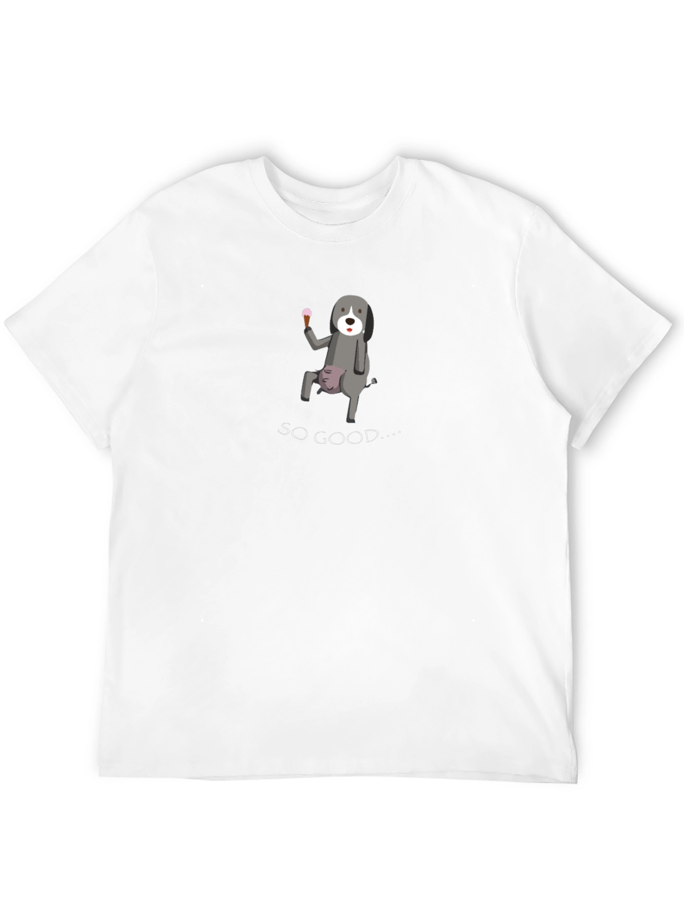 Black Funny Dog Ice Cream Graphic Tee view 12