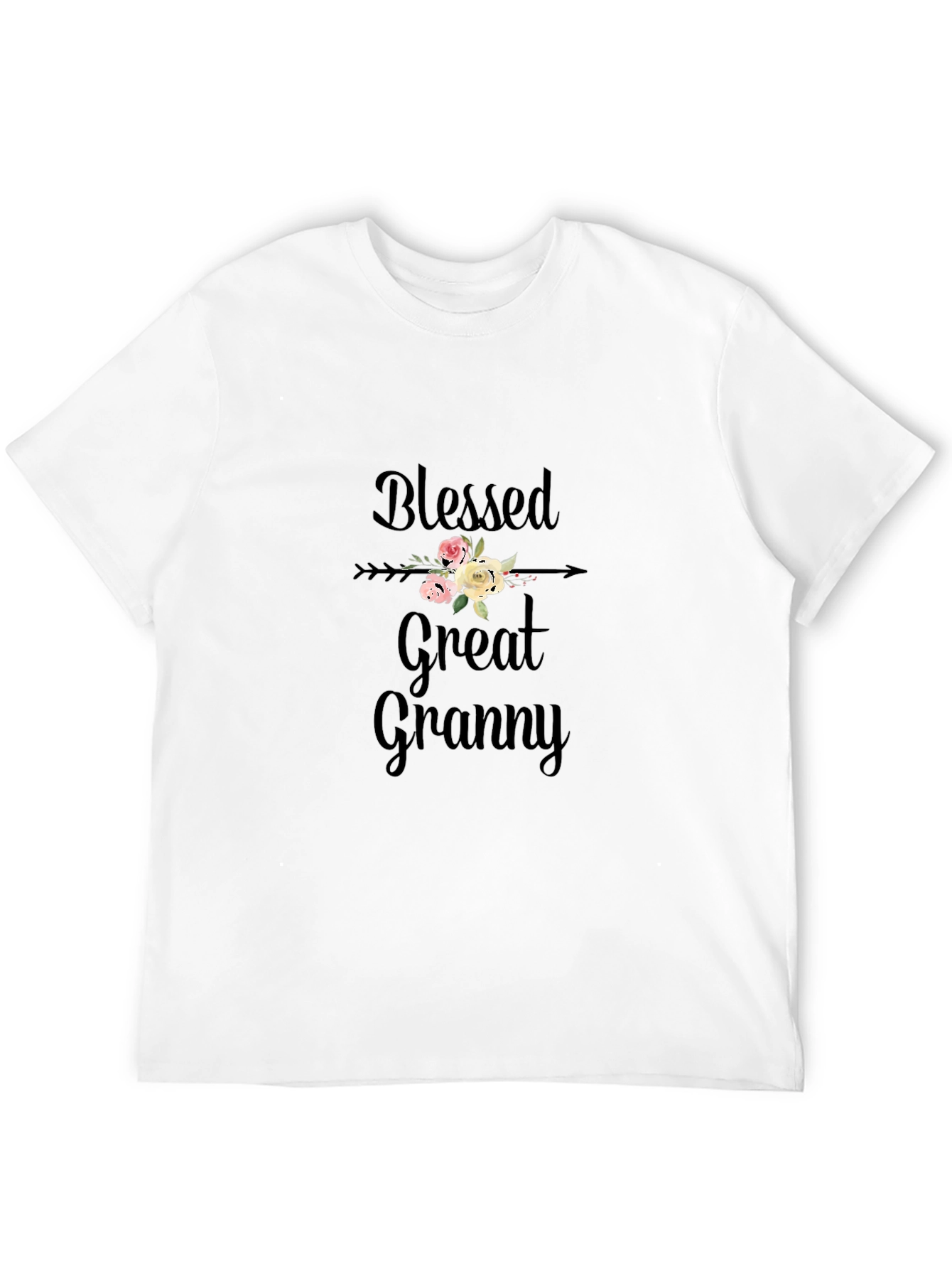 Black Blessed Great Granny T-Shirt - Floral Arrow Design view 12