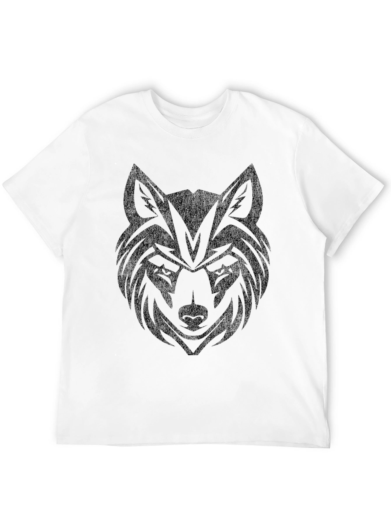 Black Wolf Graphic Black T-Shirt view 12